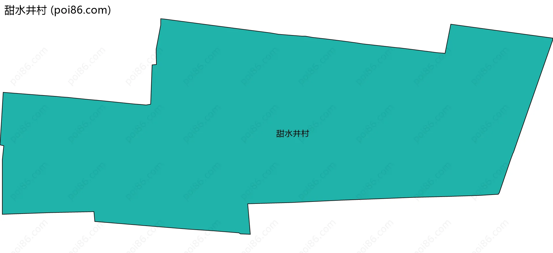 甜水井村边界地图