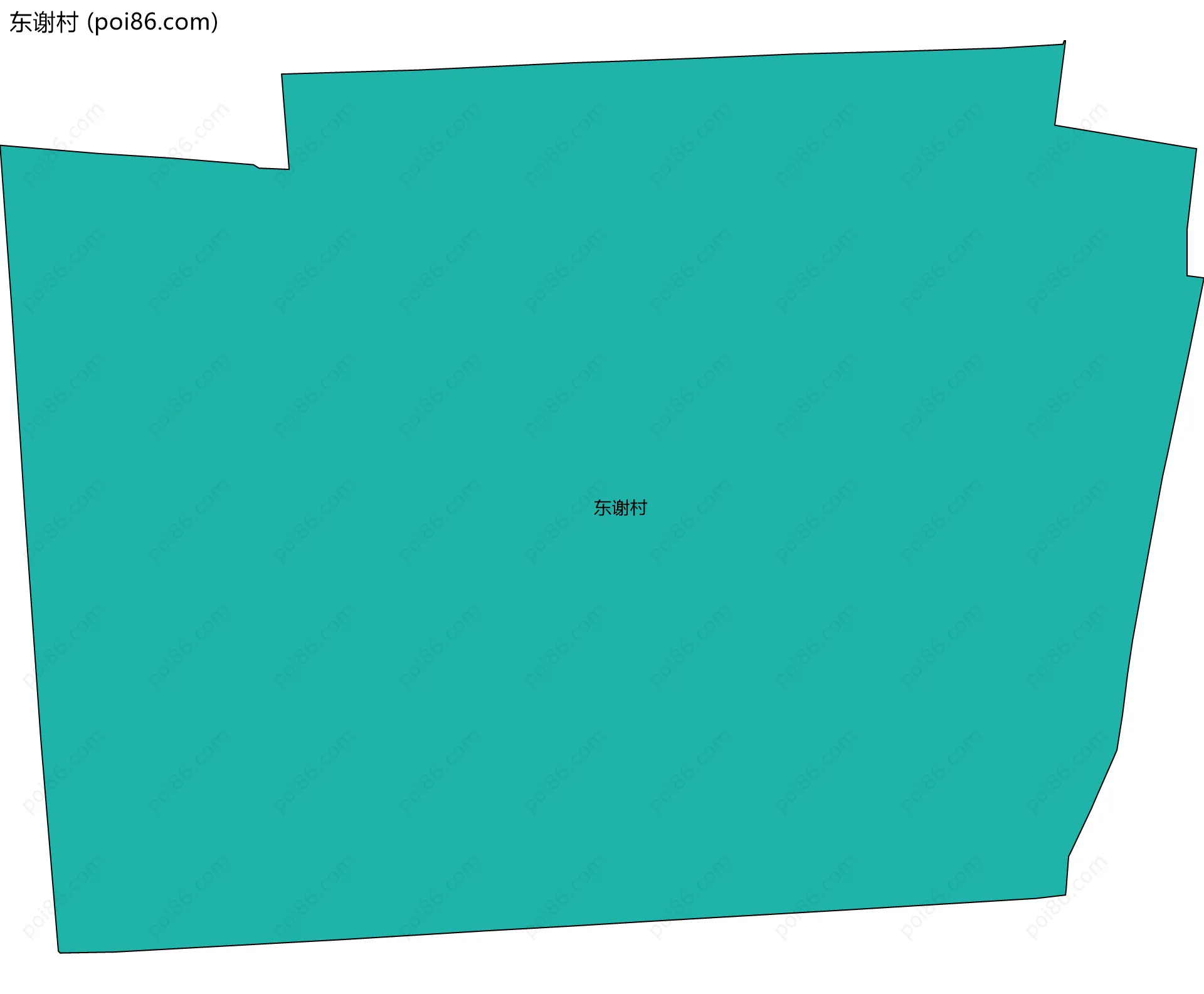 东谢村边界地图