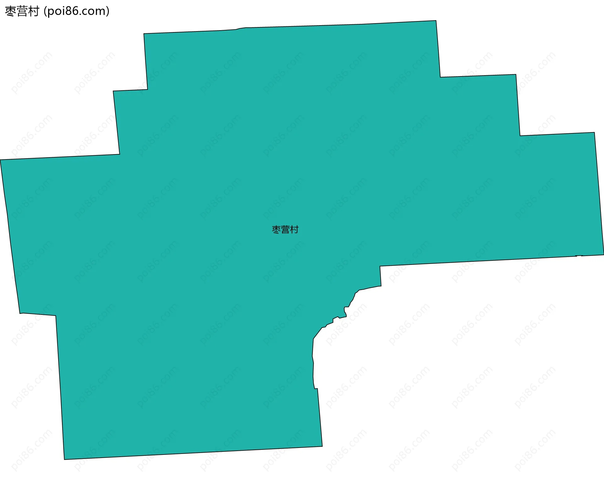 枣营村边界地图