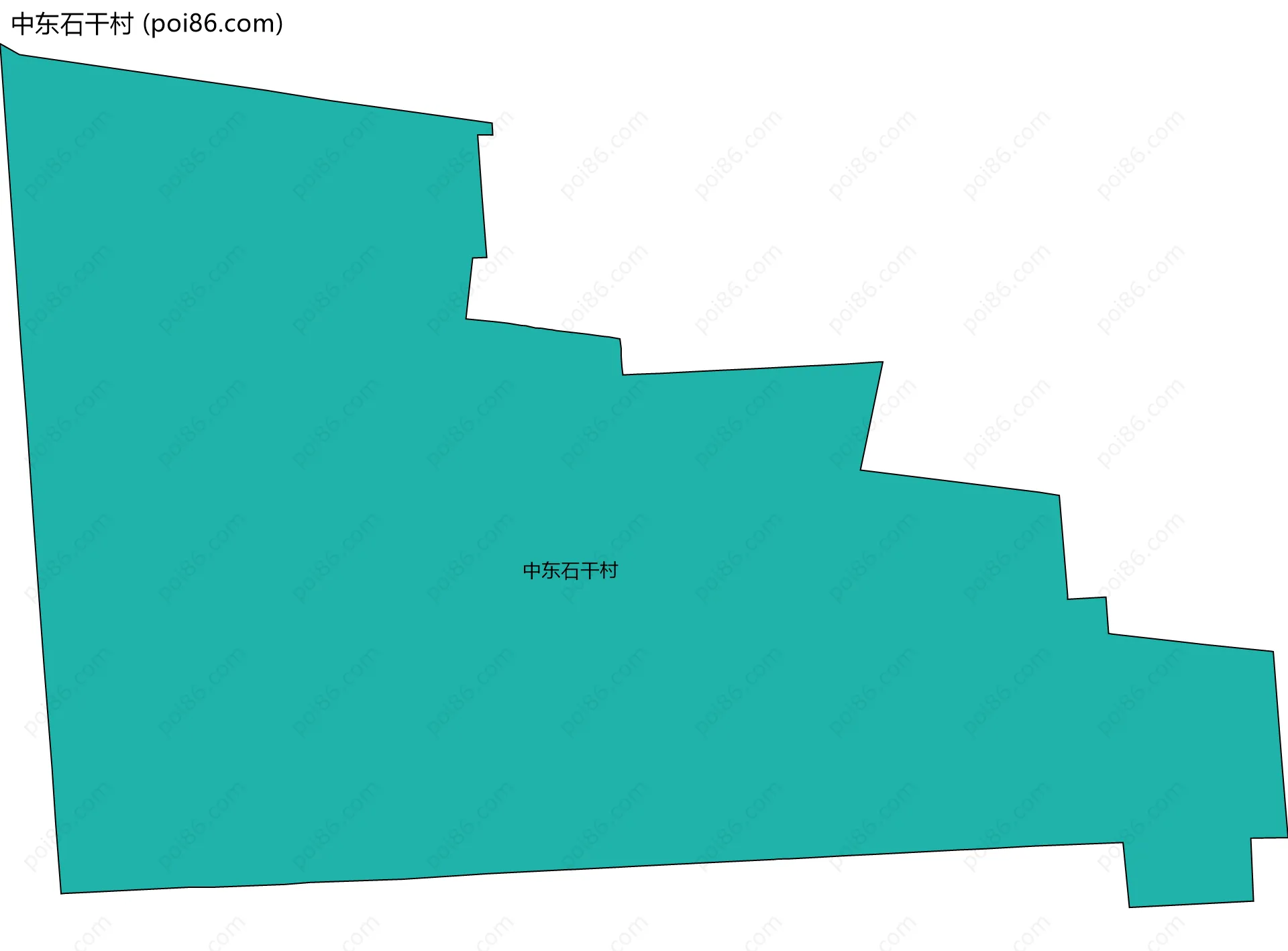中东石干村边界地图