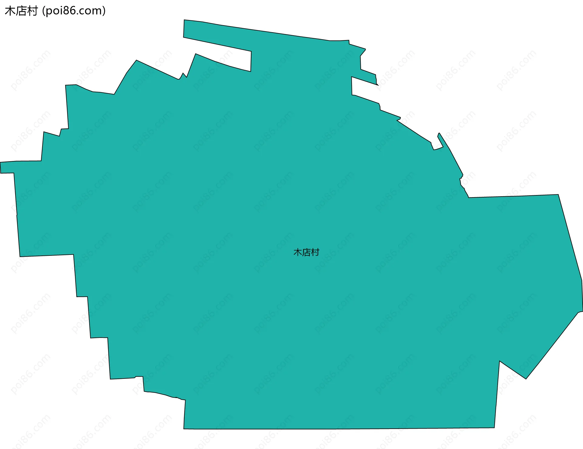 木店村边界地图