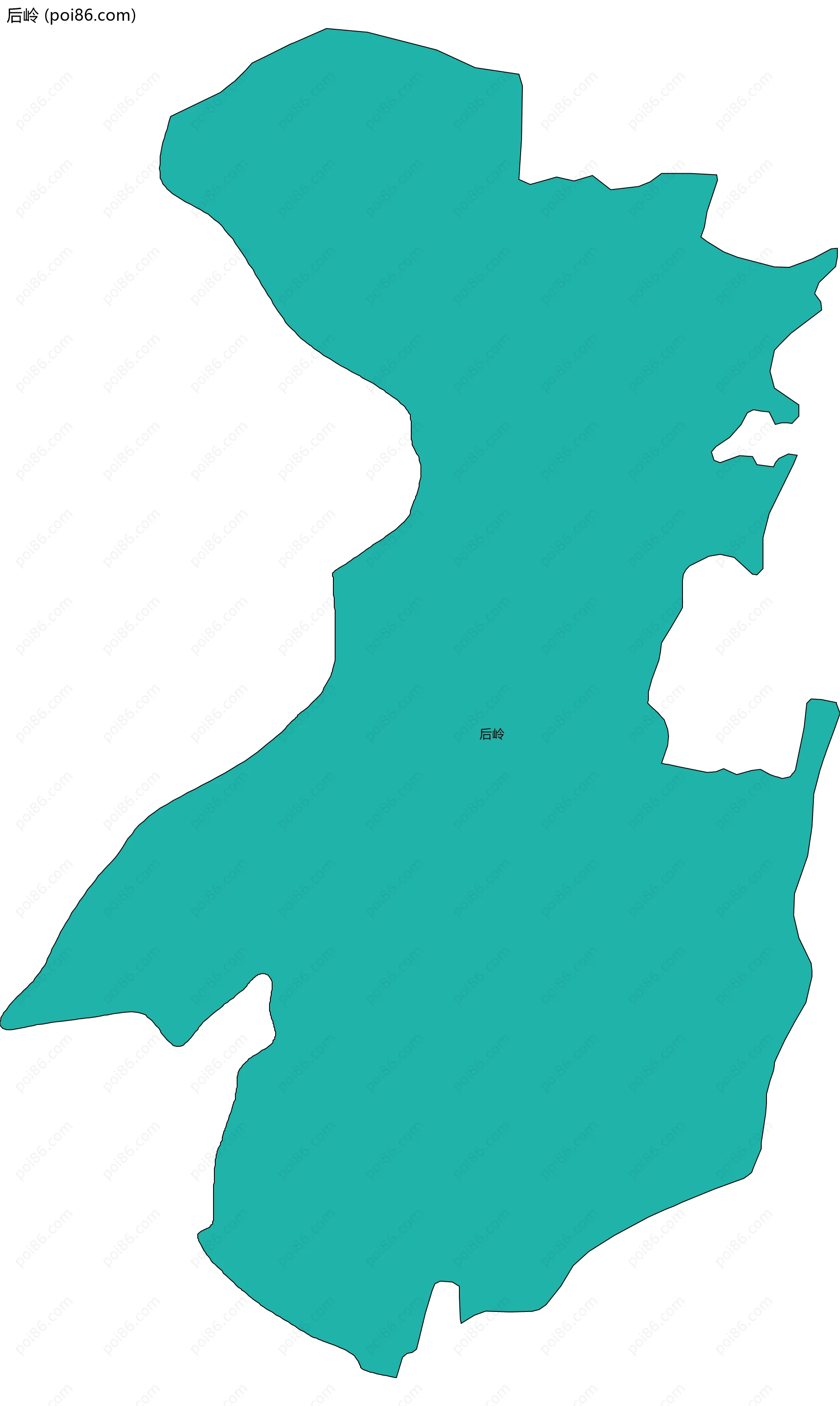 后岭边界地图