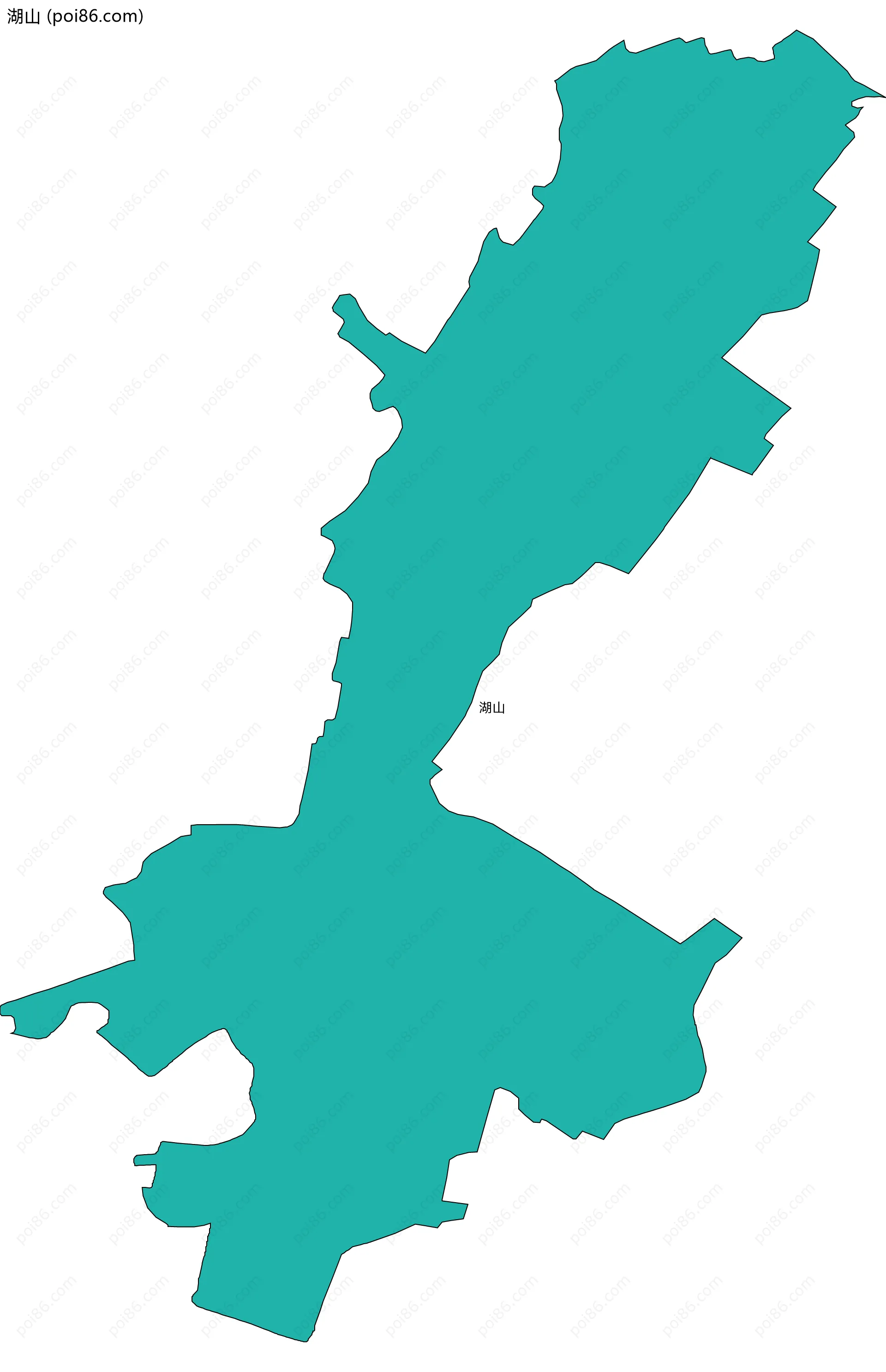 湖山边界地图
