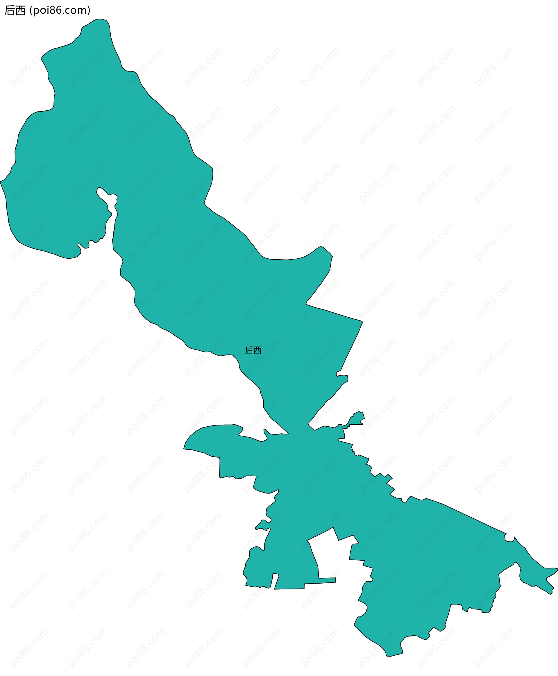 后西边界地图