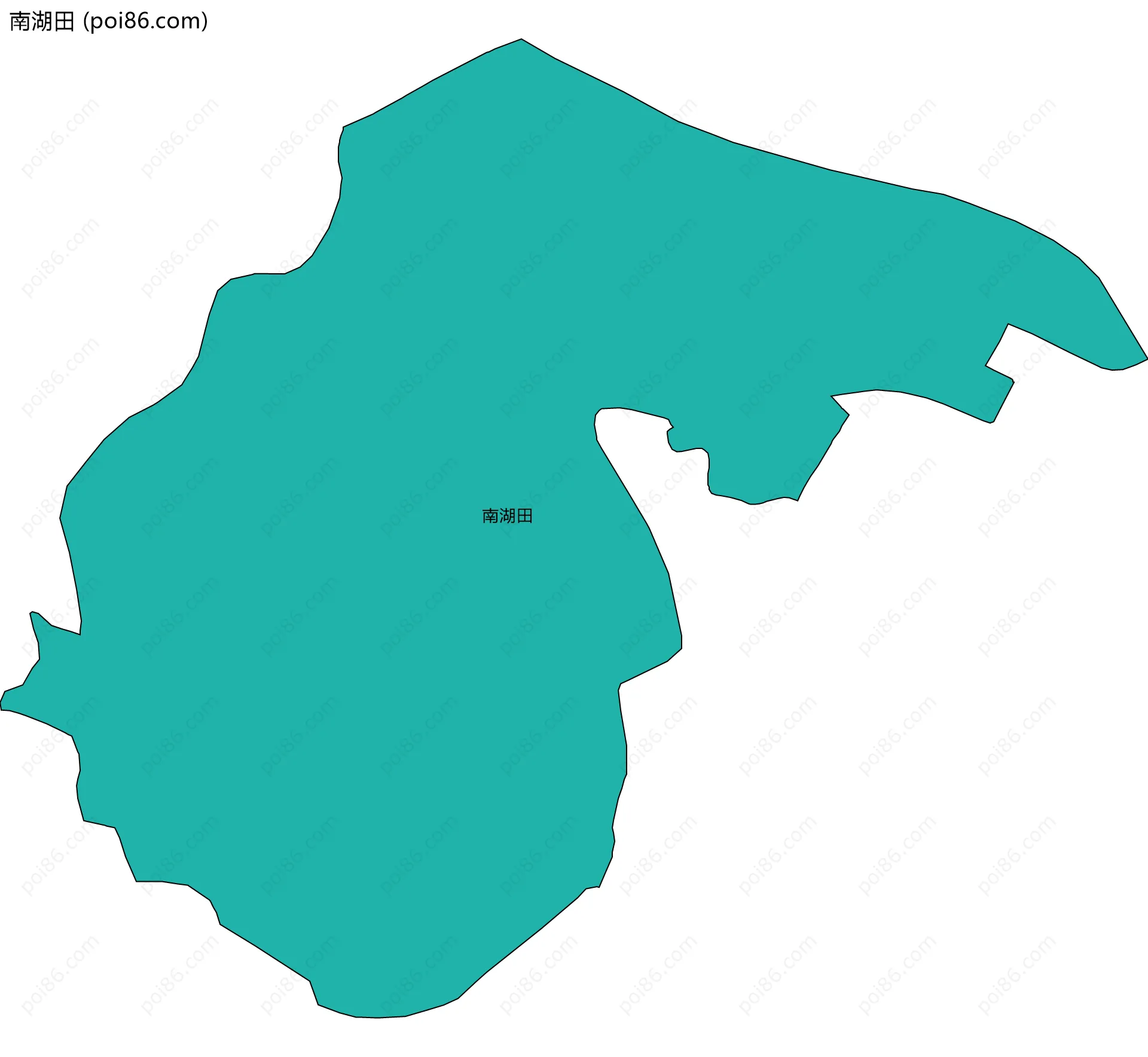 南湖田边界地图