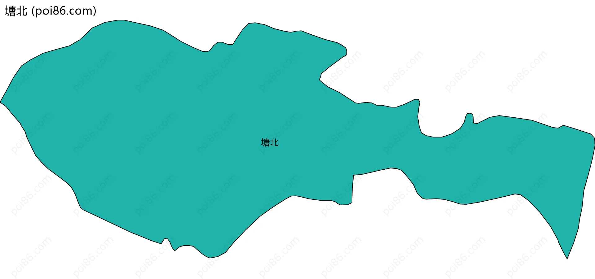 塘北边界地图