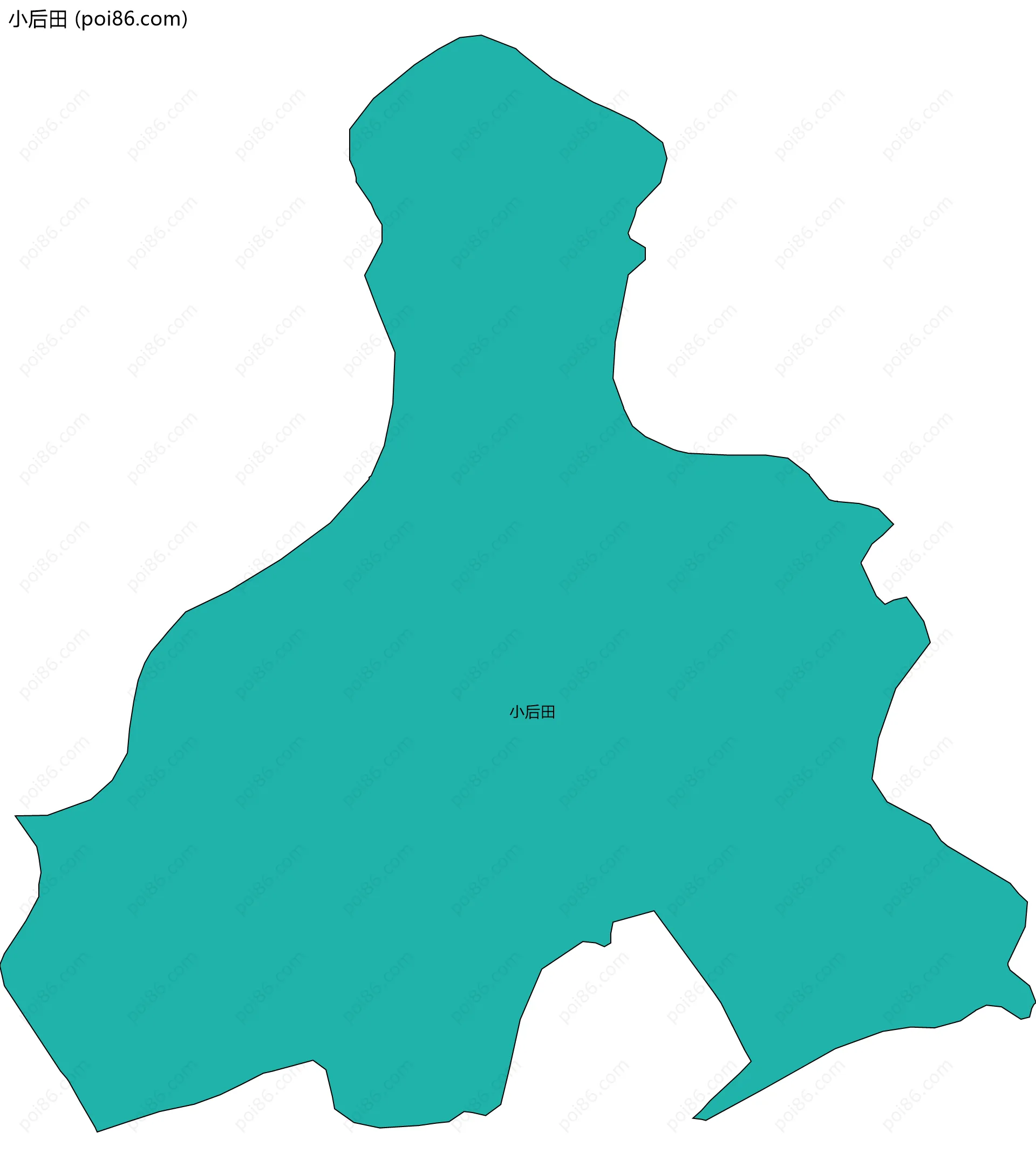 小后田边界地图