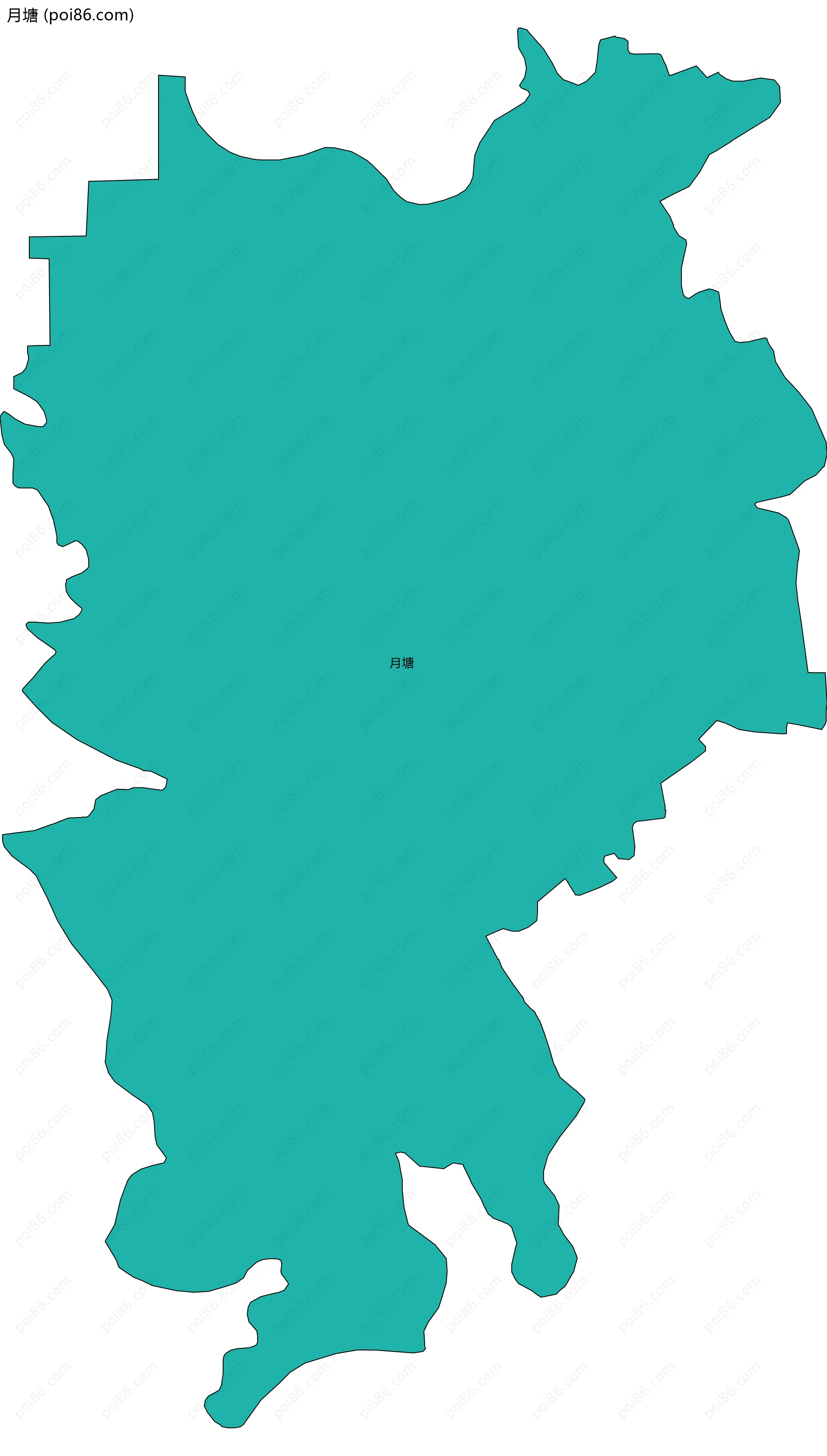 月塘边界地图