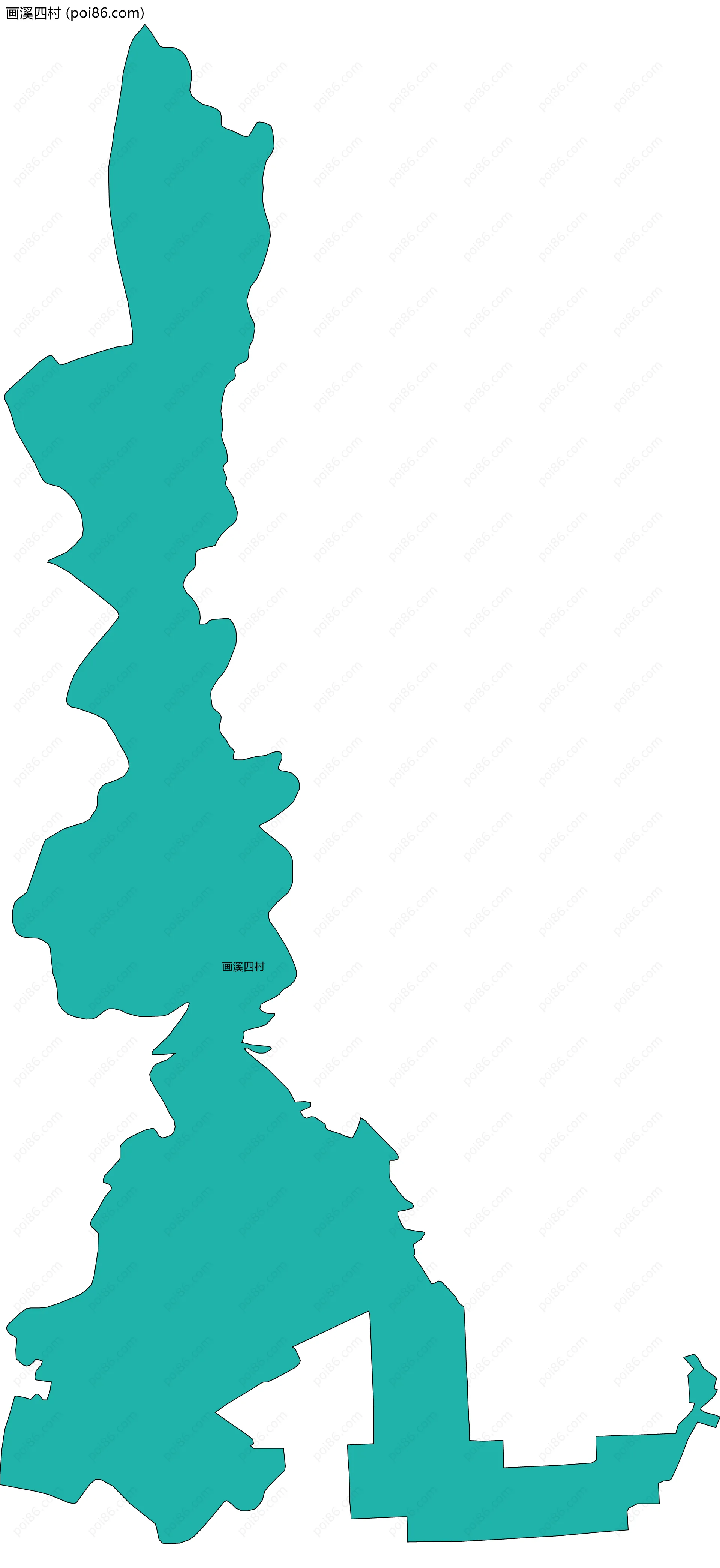 画溪四村边界地图