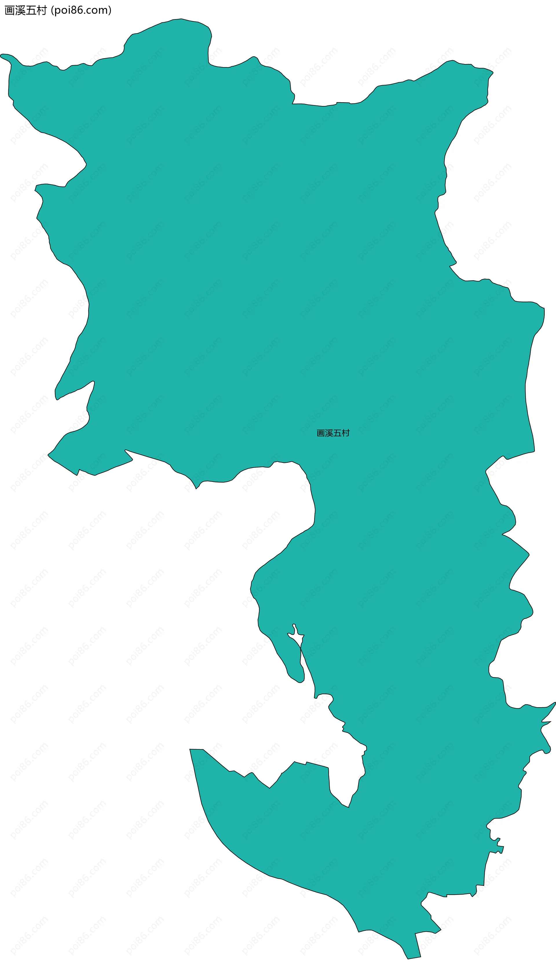 画溪五村边界地图