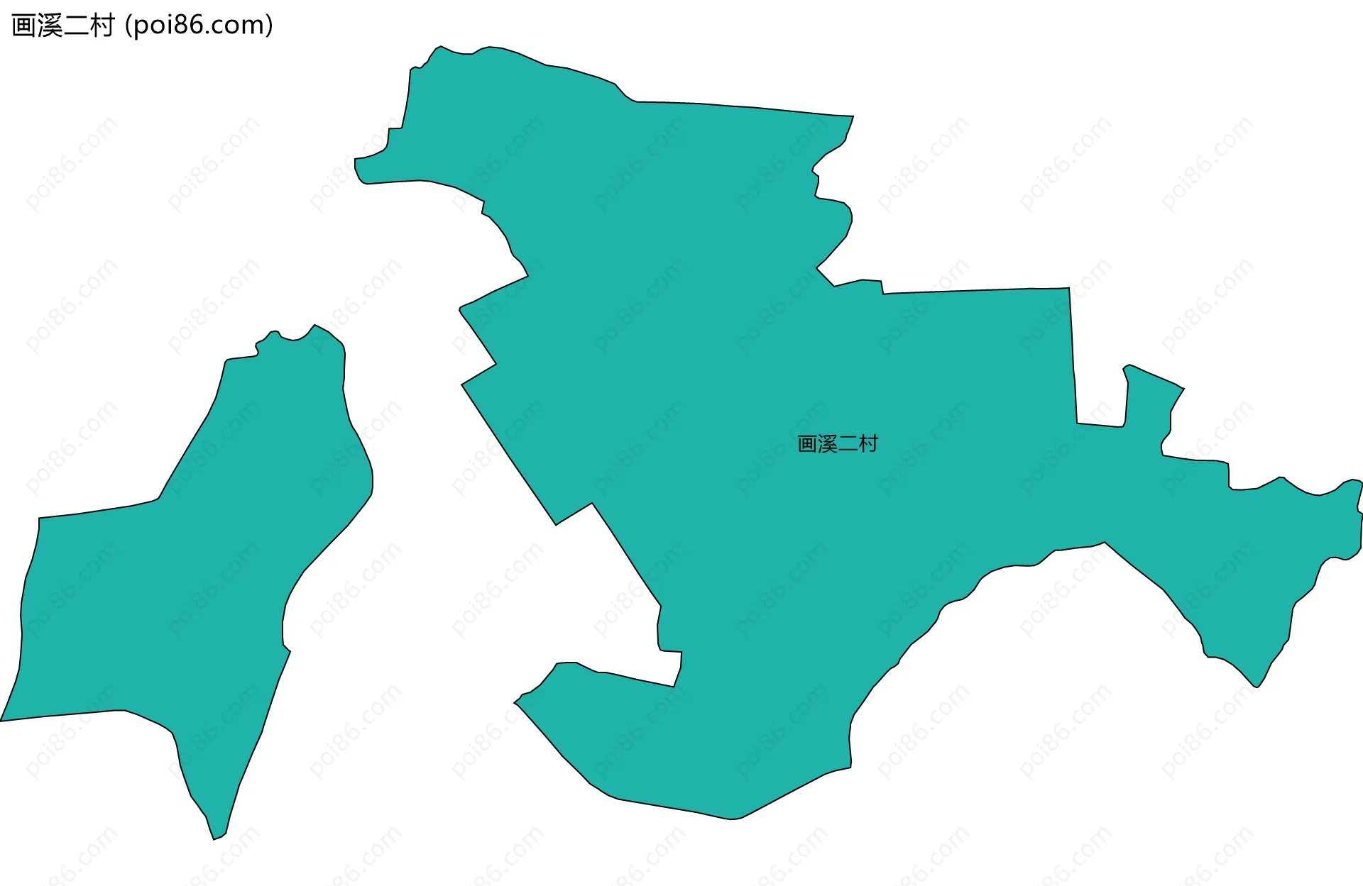 画溪二村边界地图