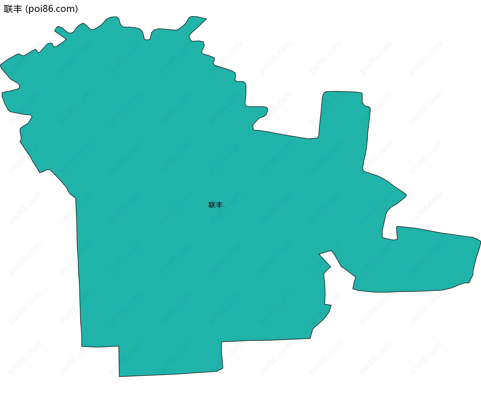 联丰边界地图