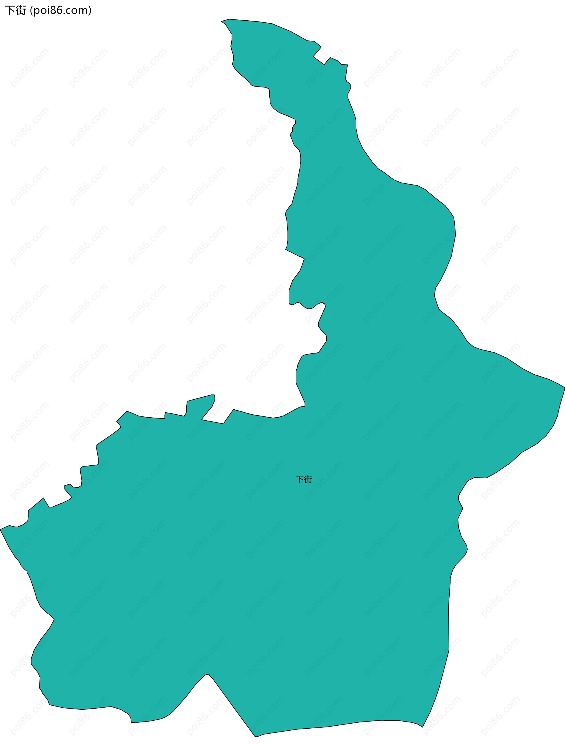 下街边界地图