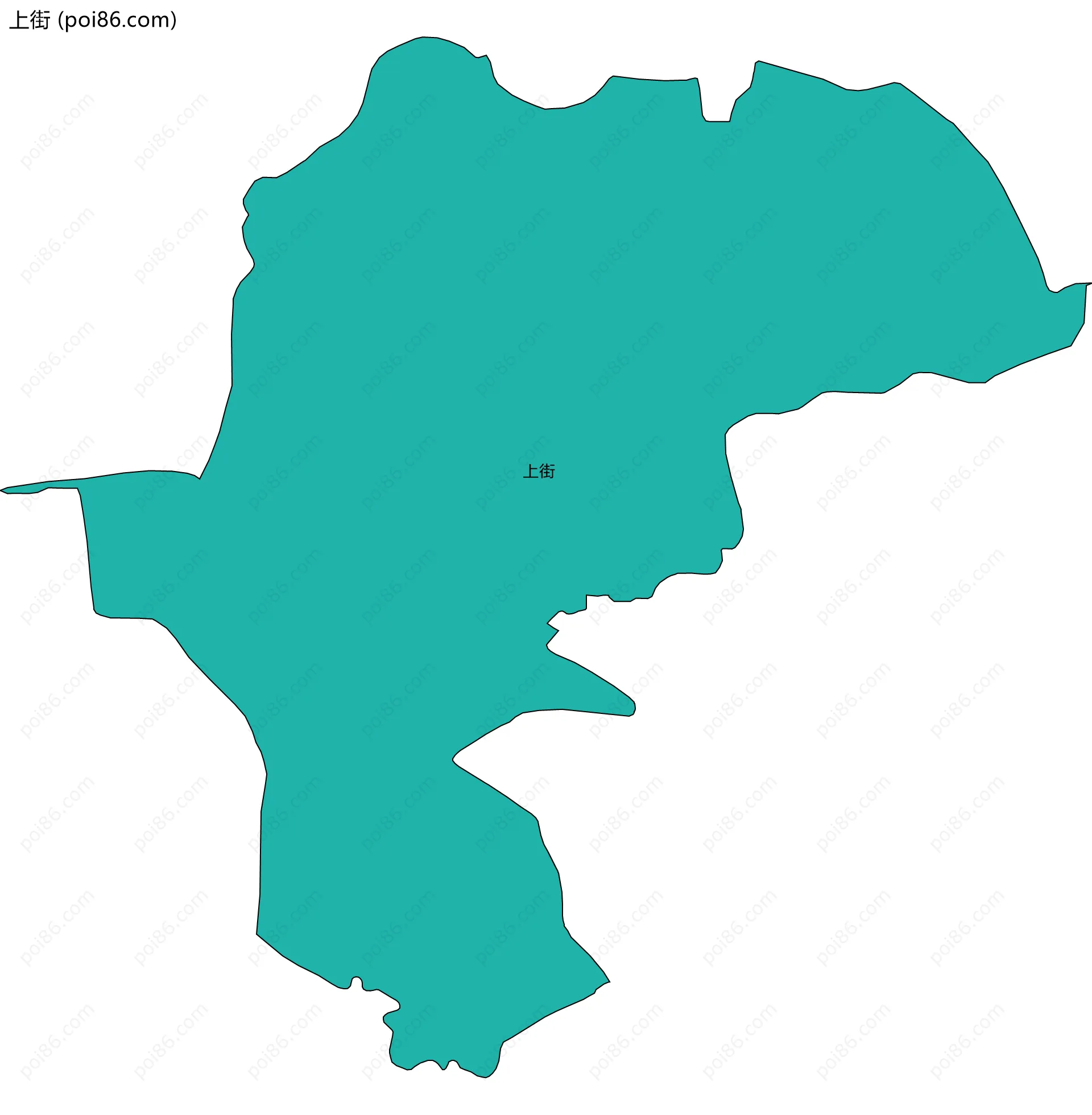 上街边界地图