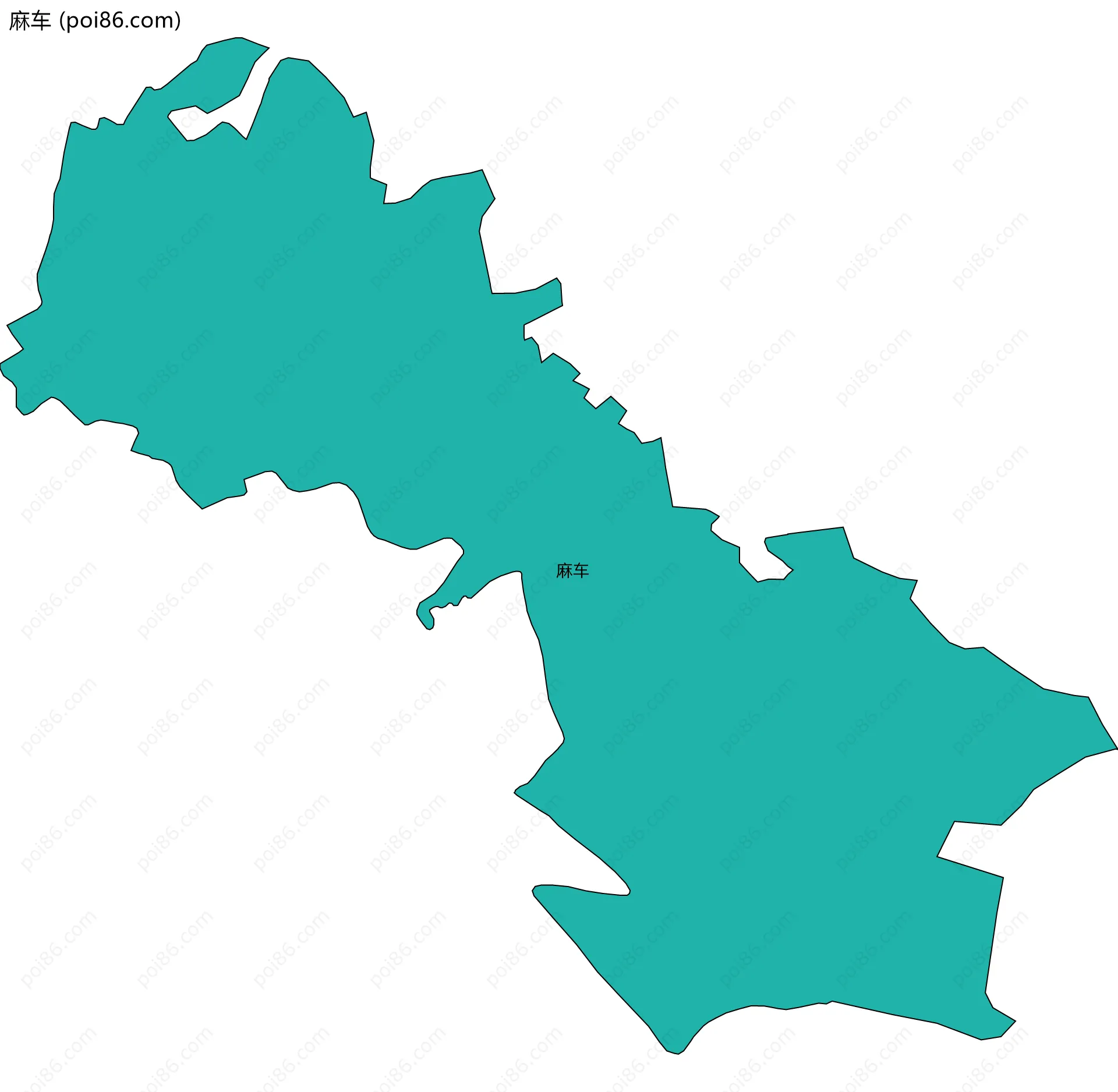 麻车边界地图