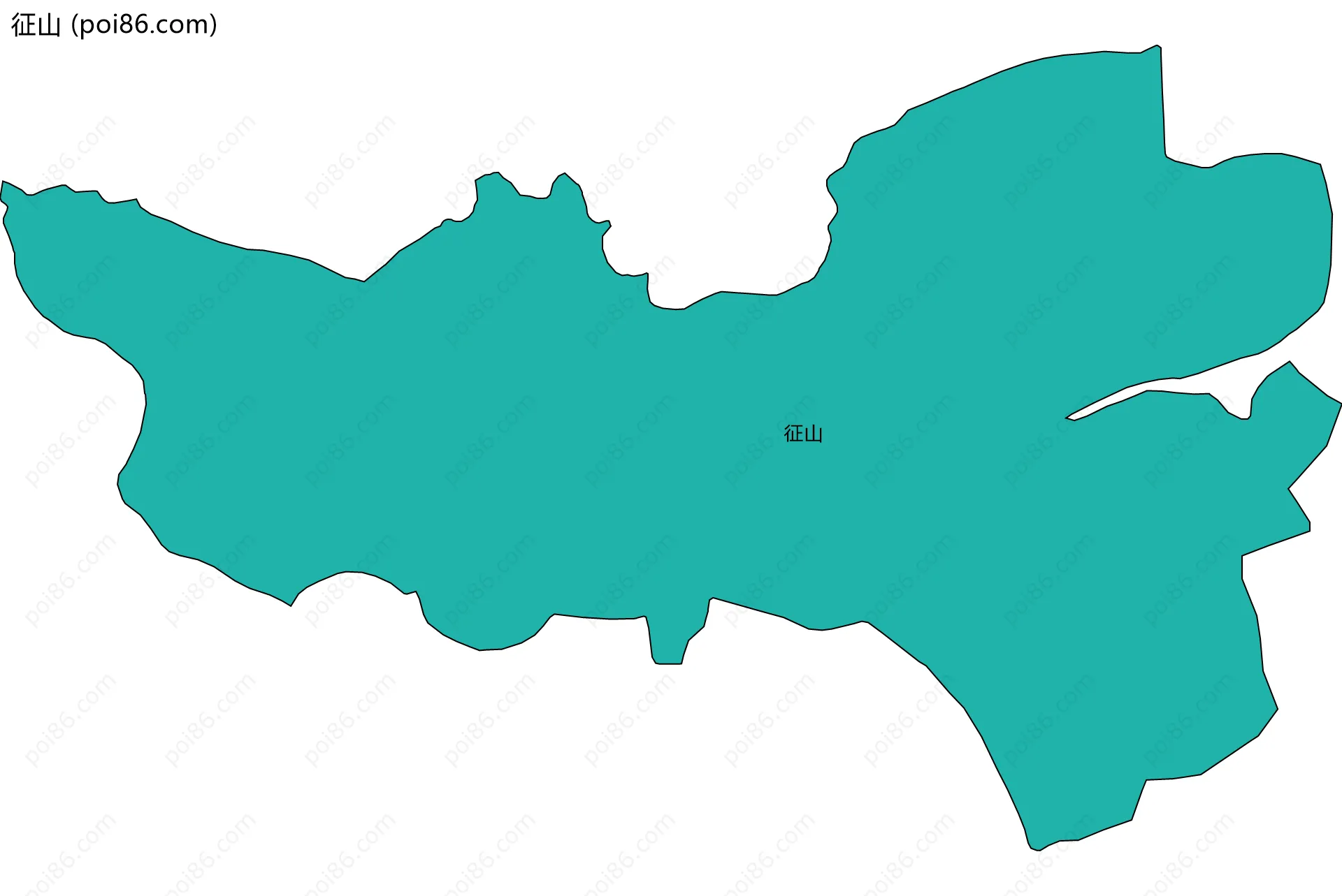 征山边界地图