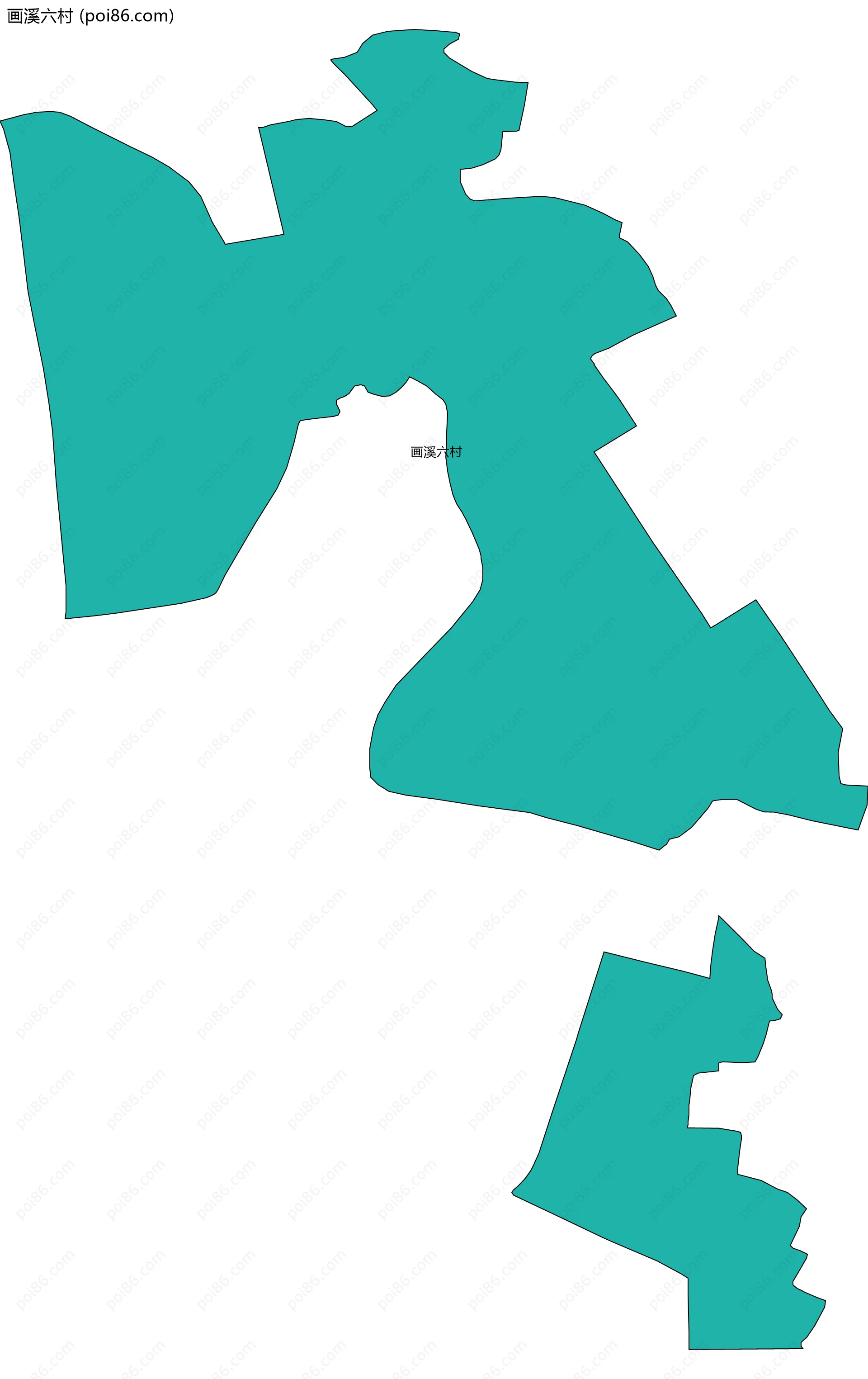 画溪六村边界地图