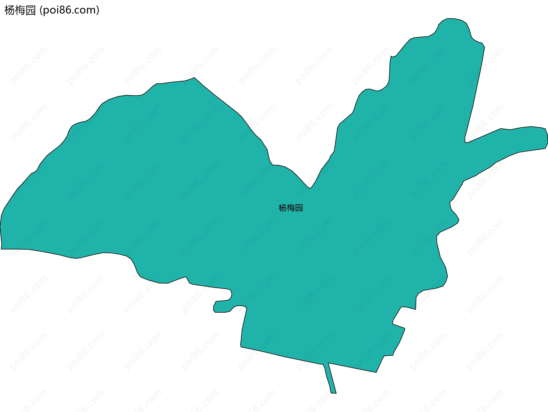 杨梅园边界地图