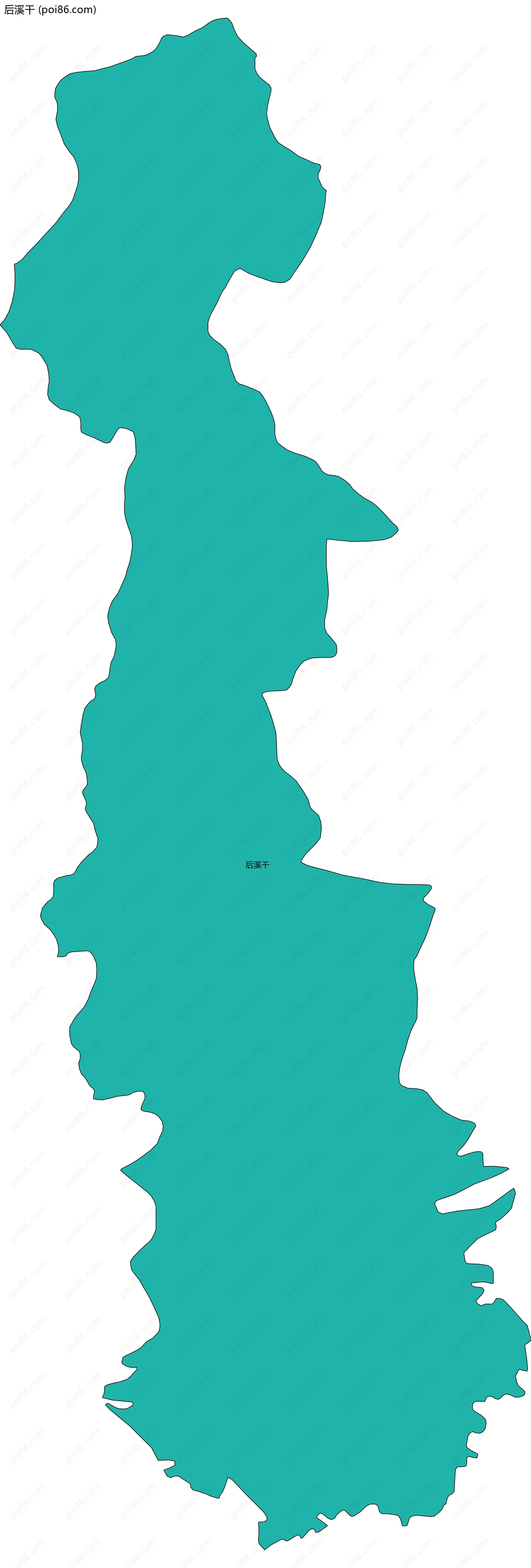 后溪干边界地图