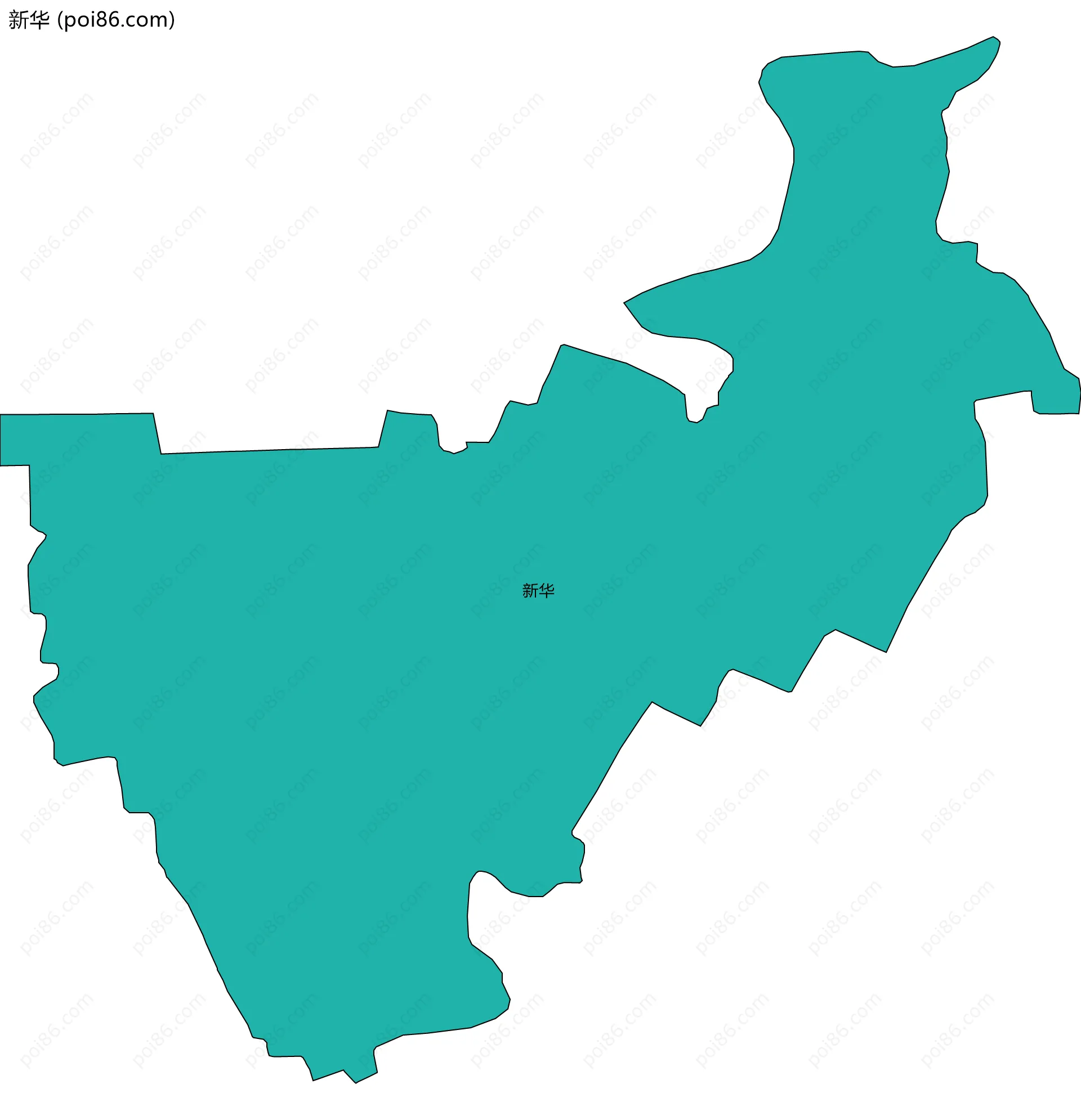 新华边界地图