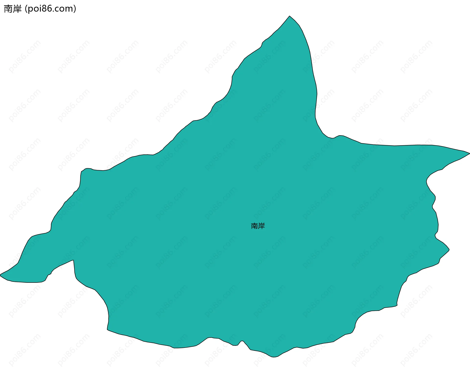 南岸边界地图