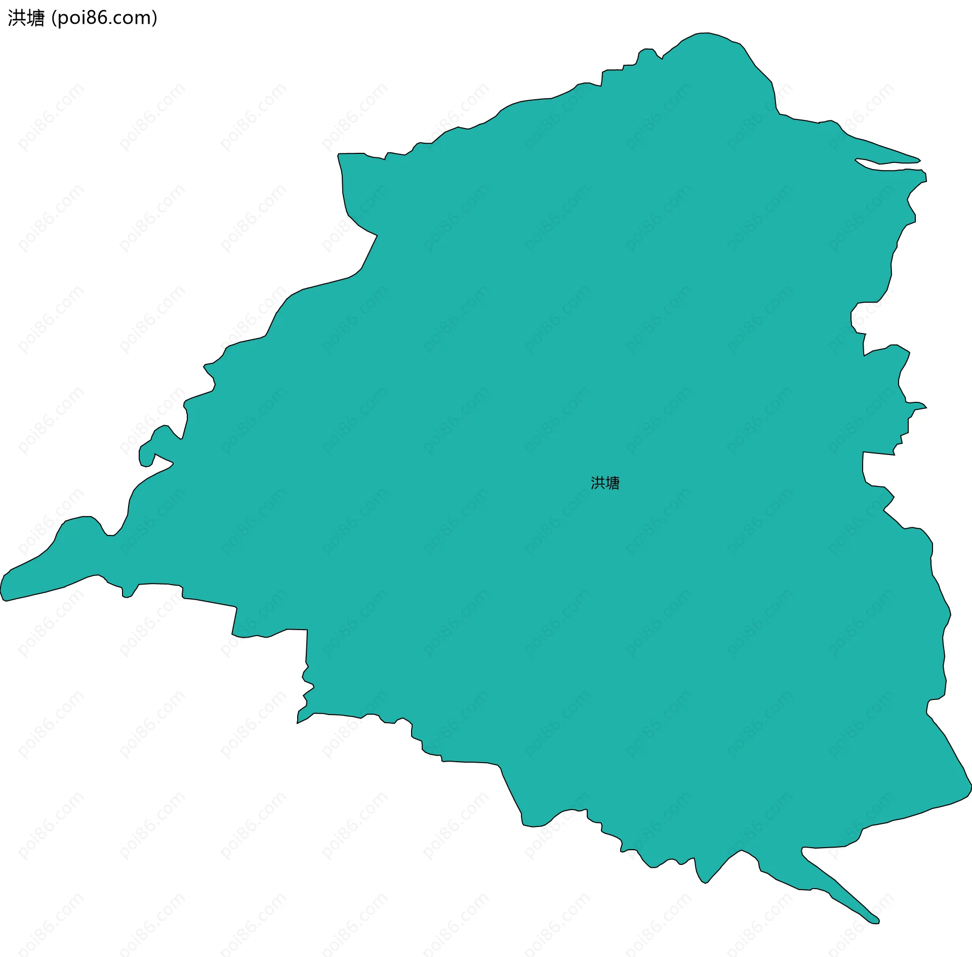 洪塘边界地图