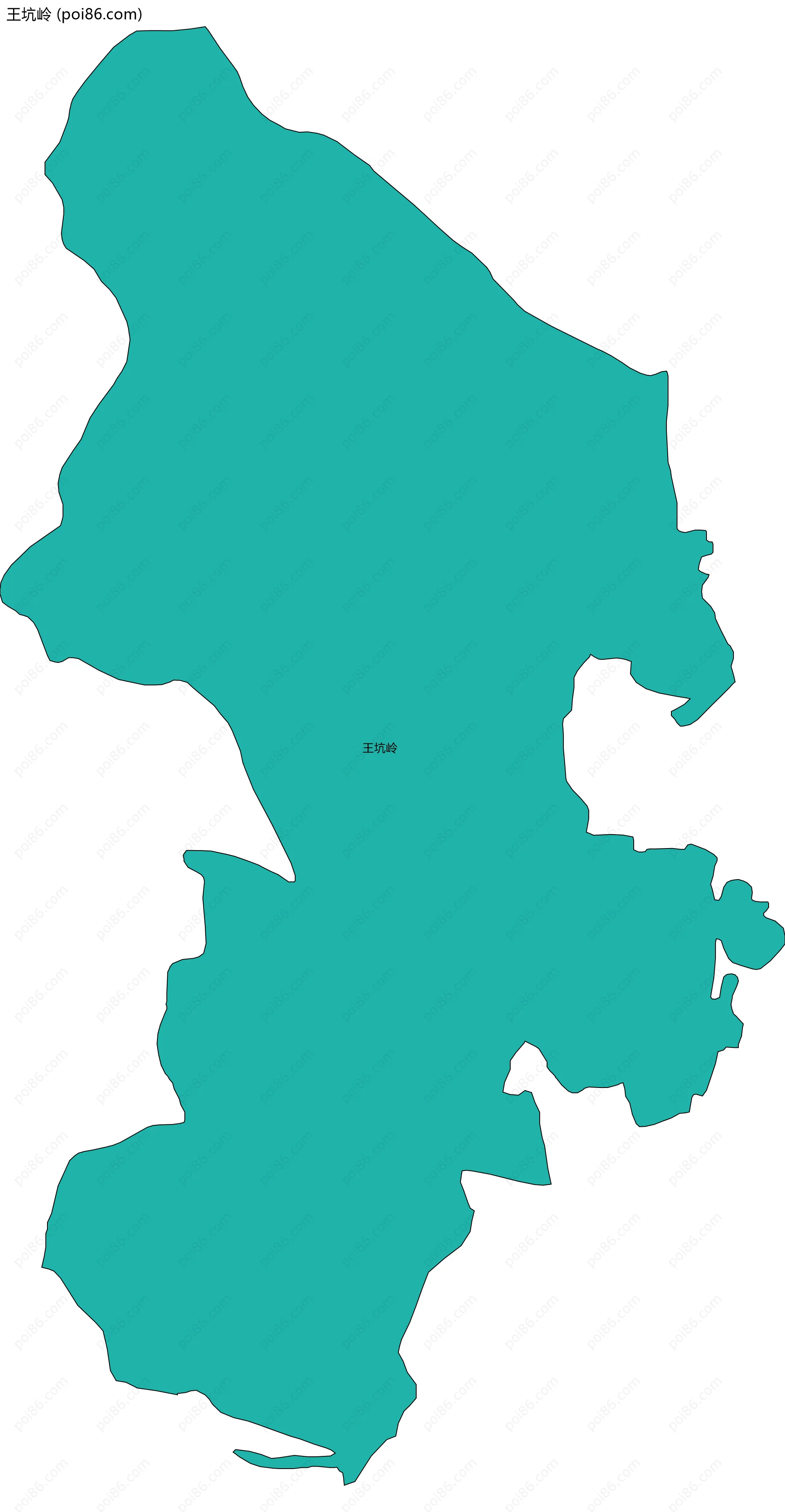 王坑岭边界地图