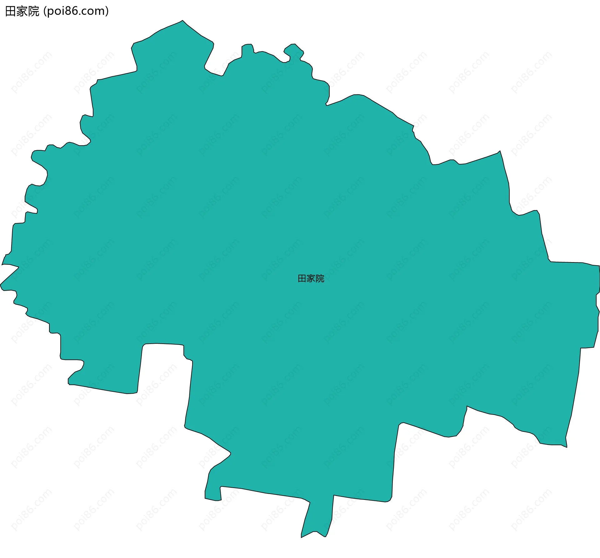 田家院边界地图
