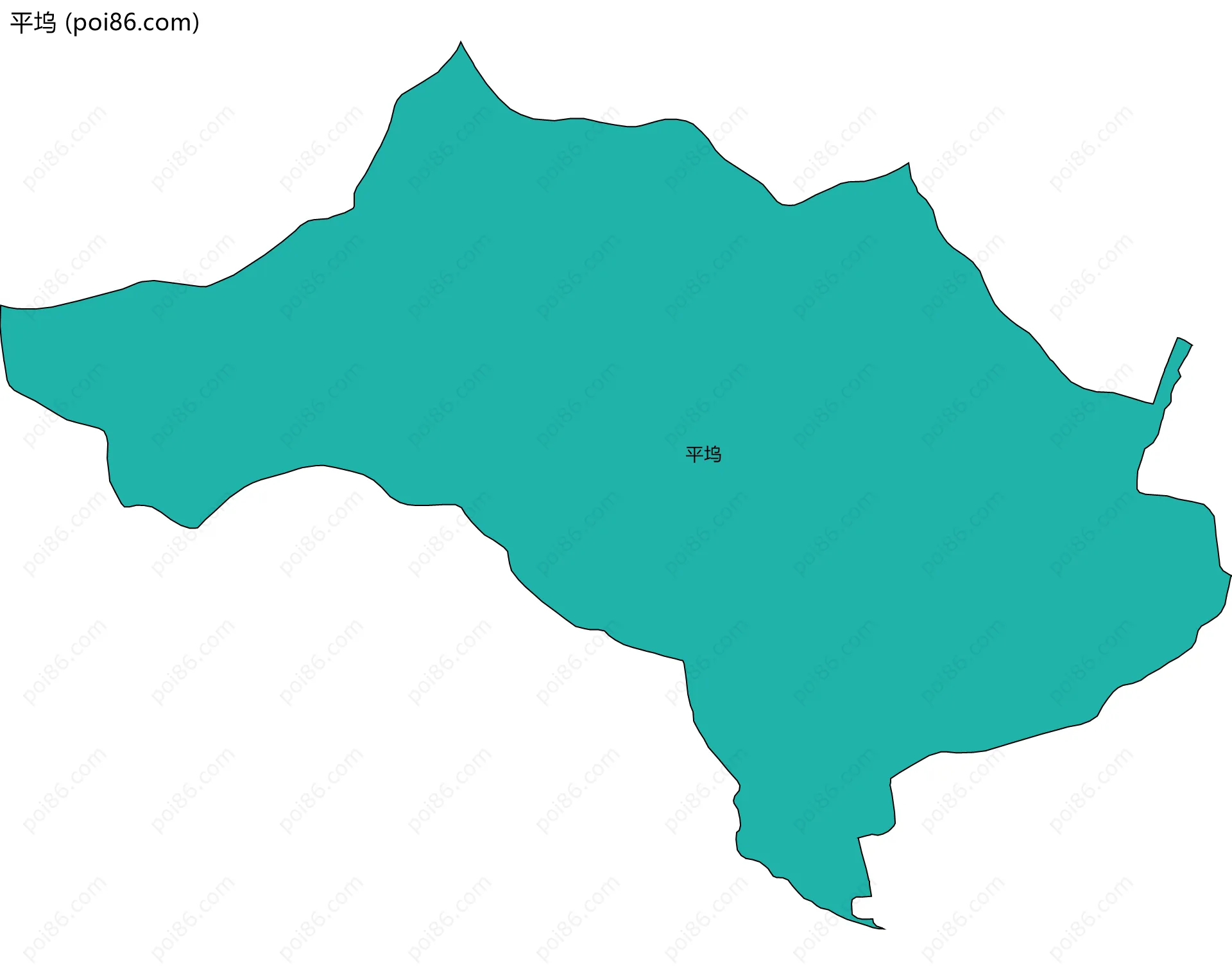 平坞边界地图