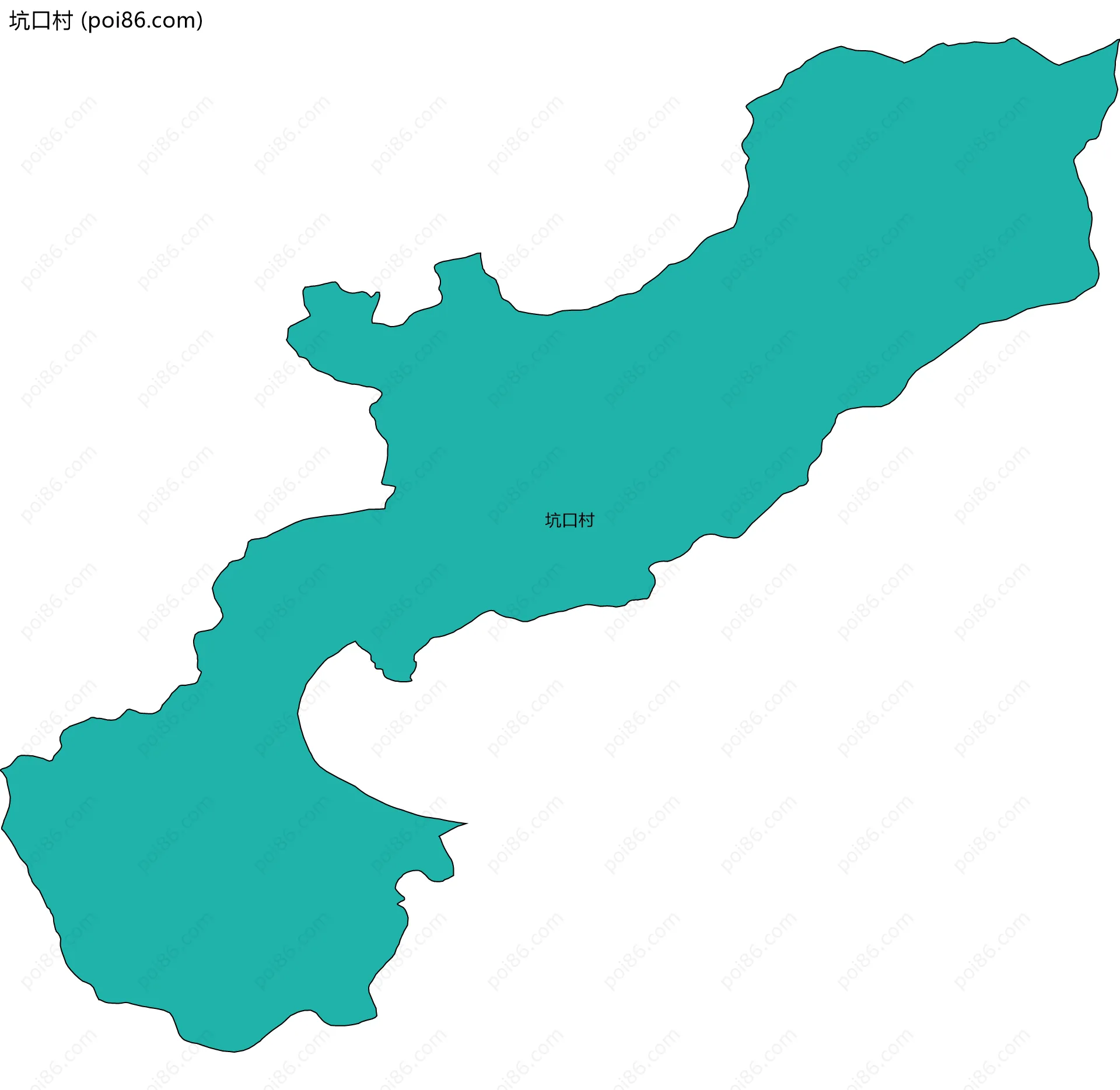坑口村边界地图