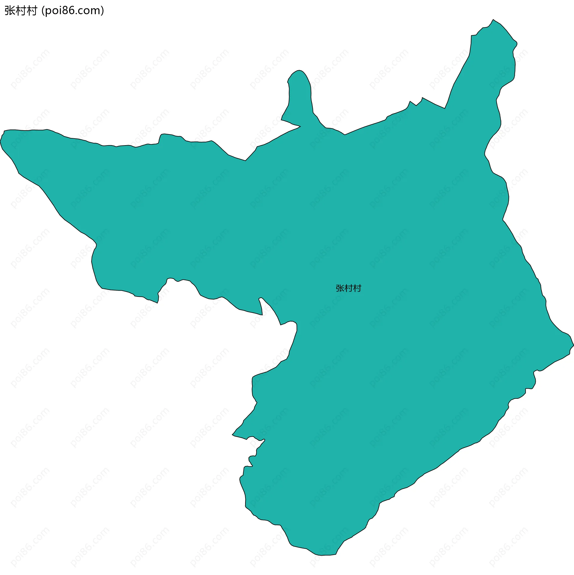 张村村边界地图
