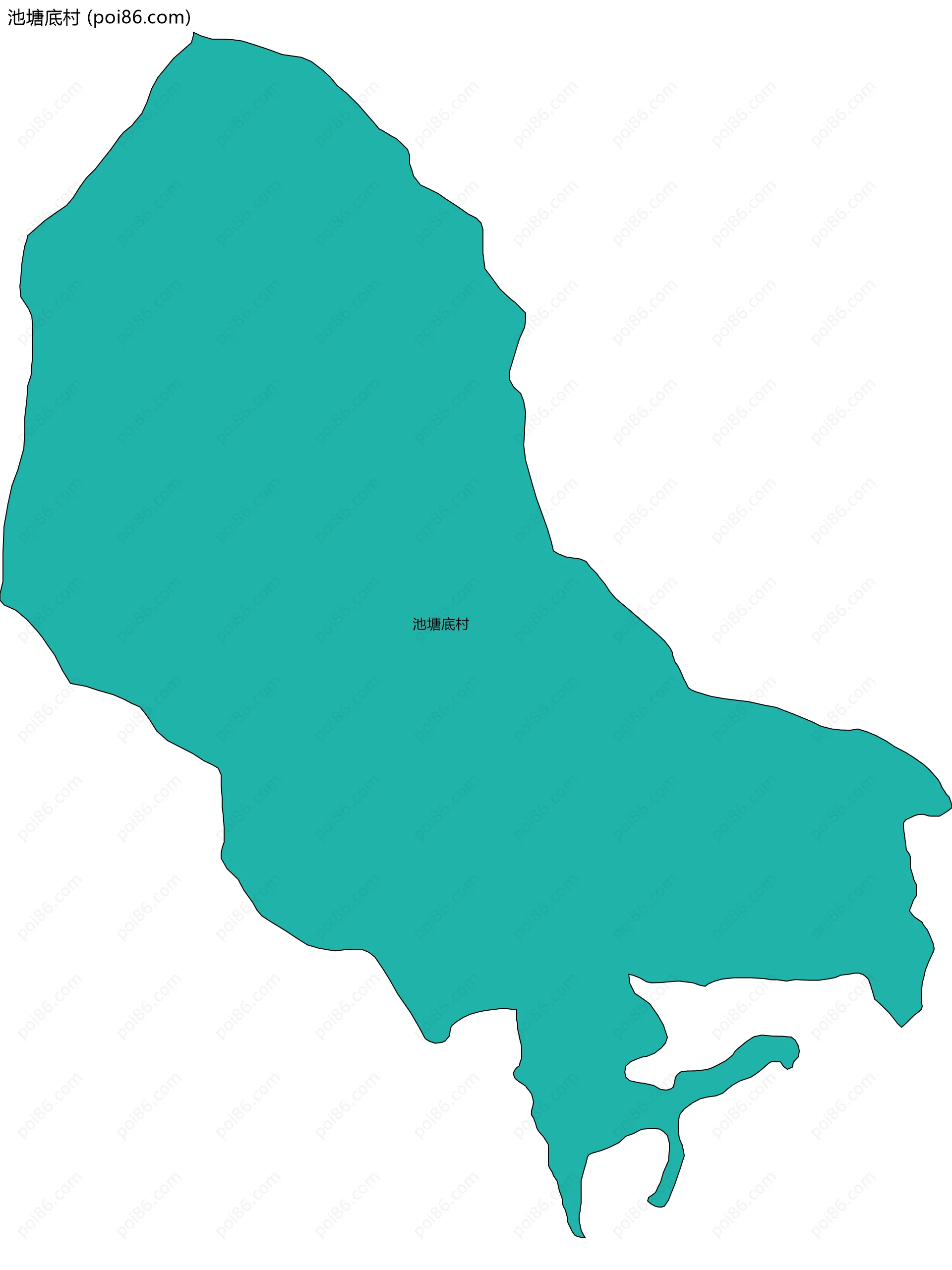 池塘底村边界地图