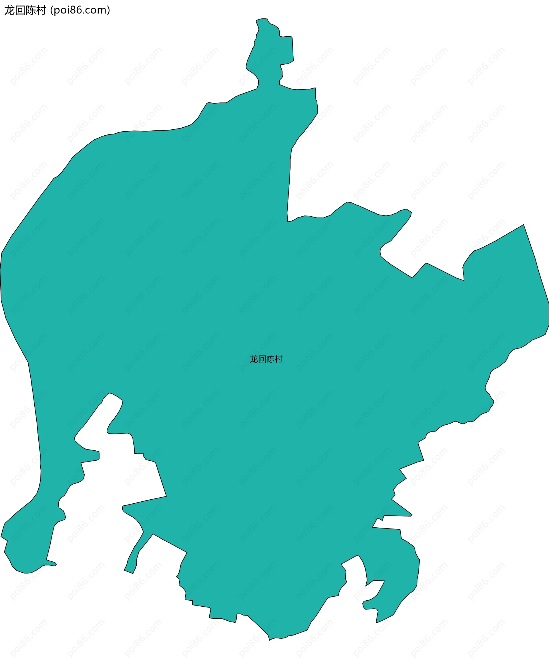 龙回陈村边界地图