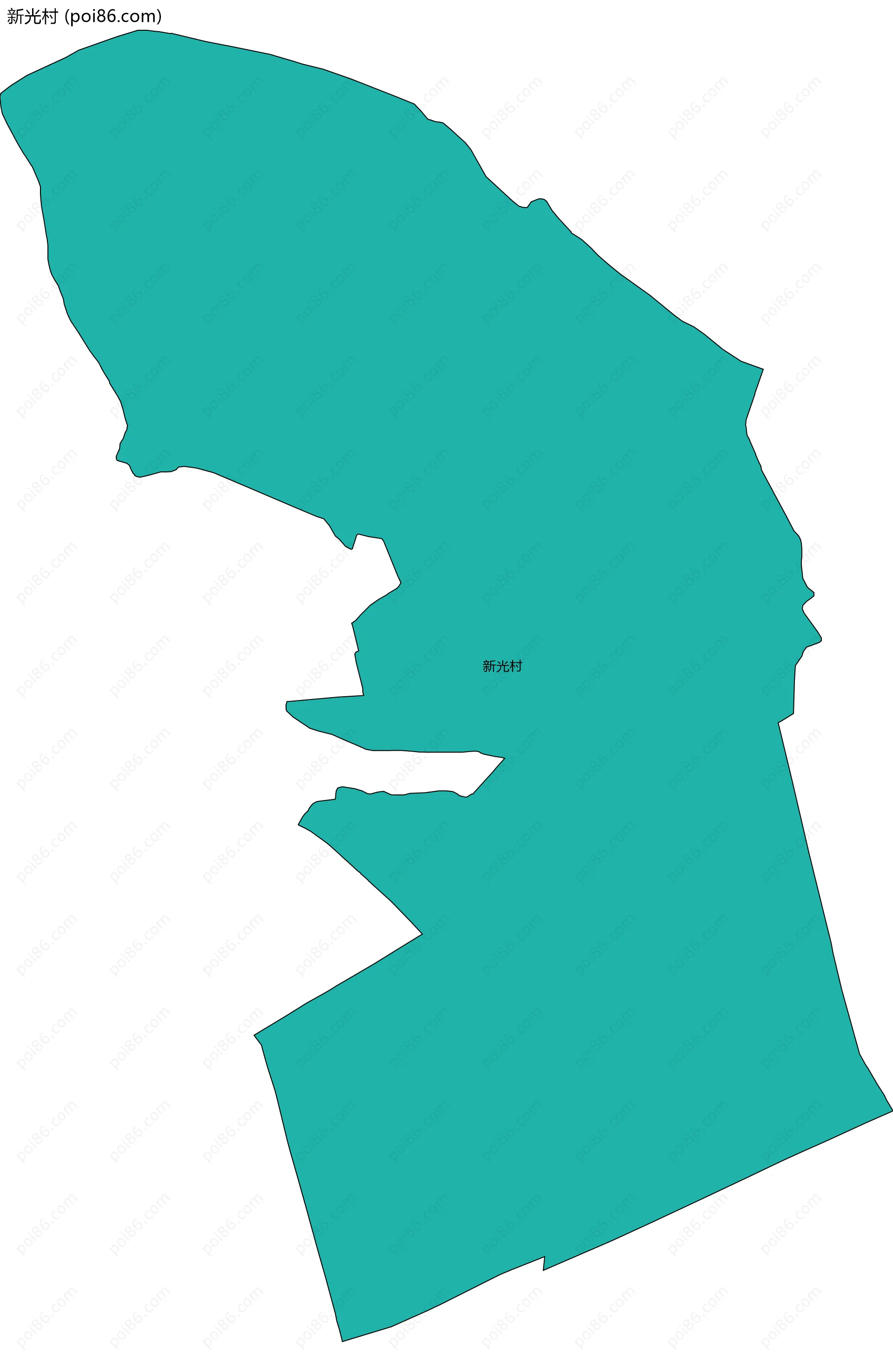 新光村边界地图