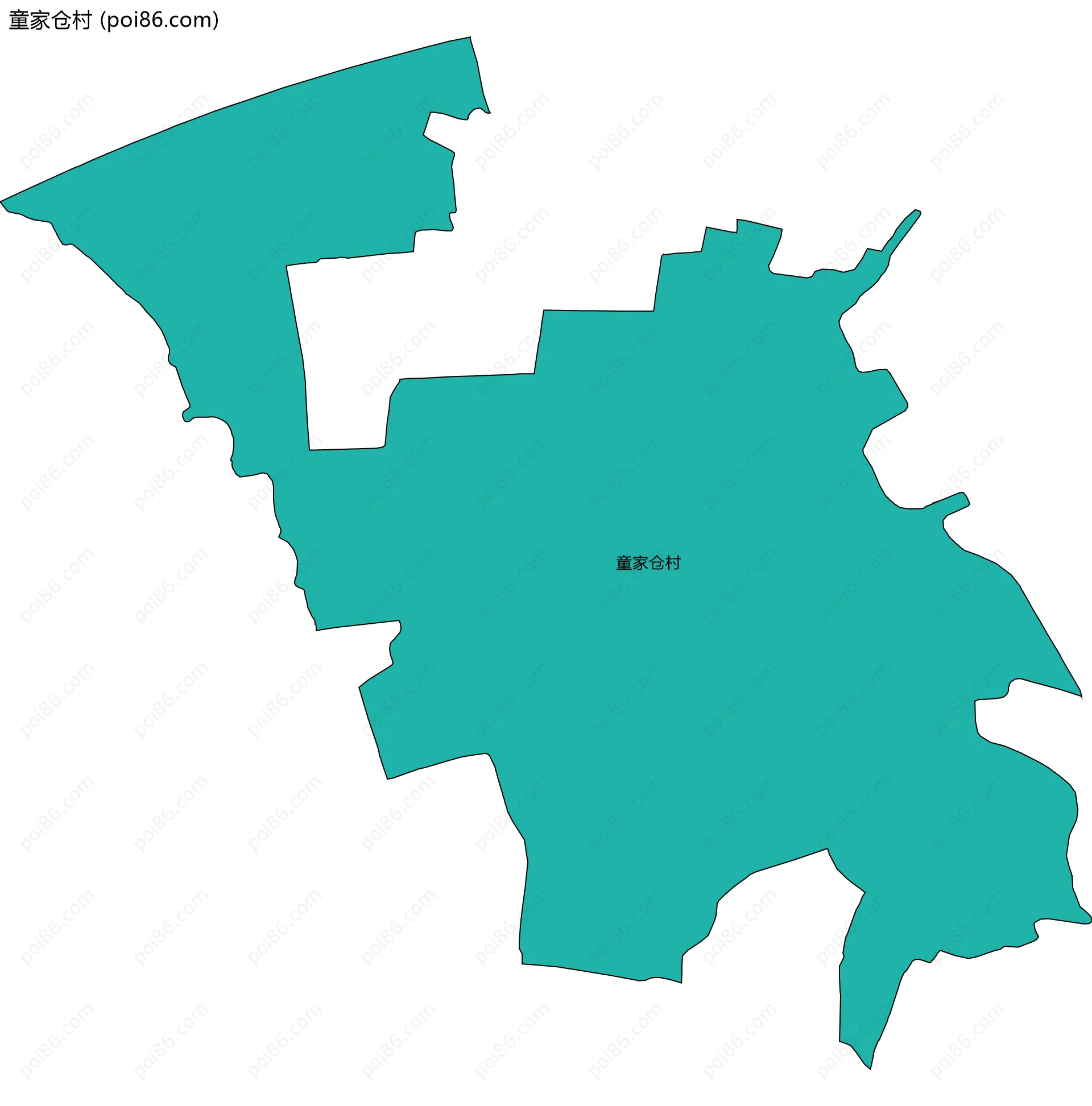 童家仓村边界地图