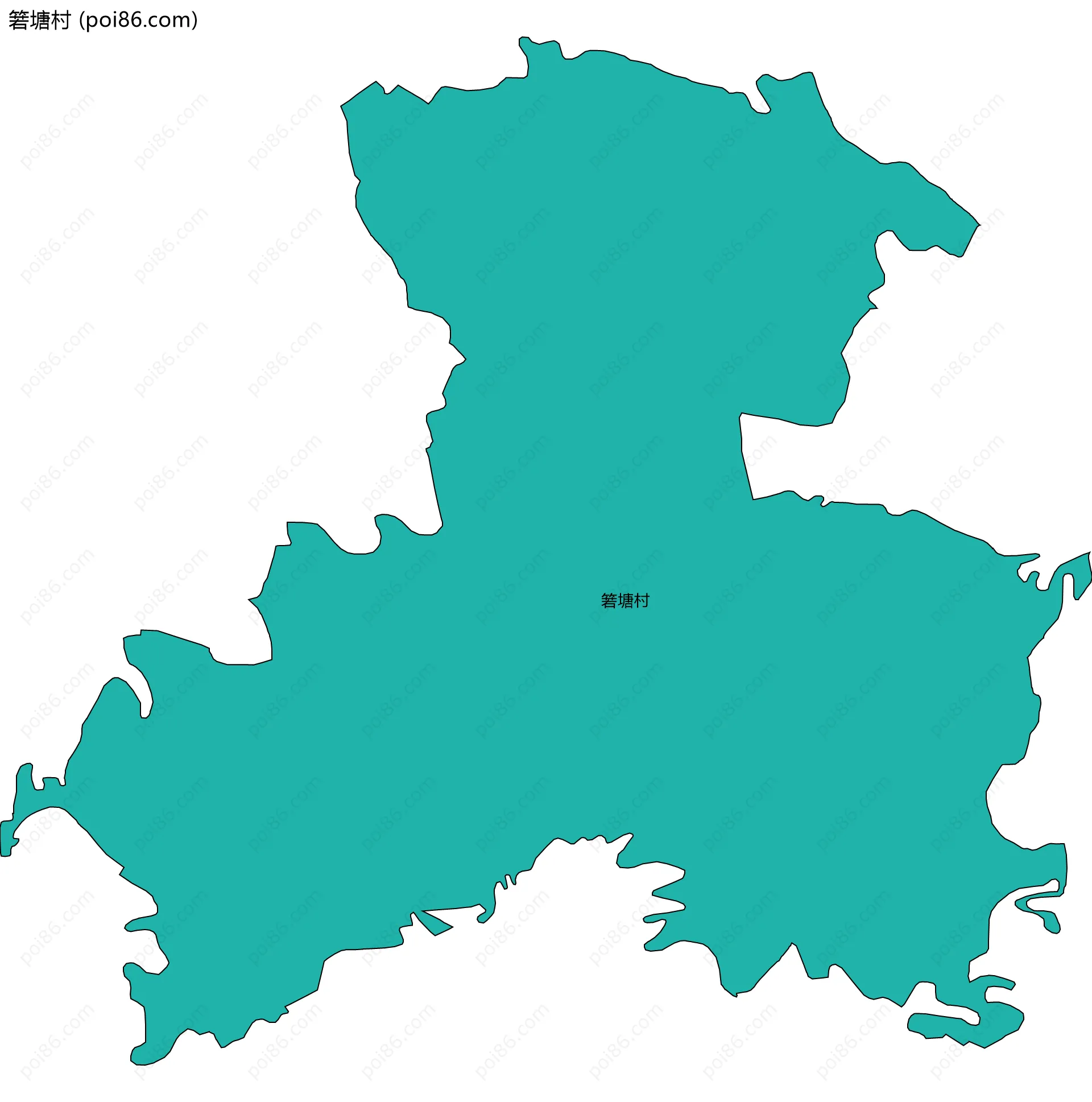 箬塘村边界地图