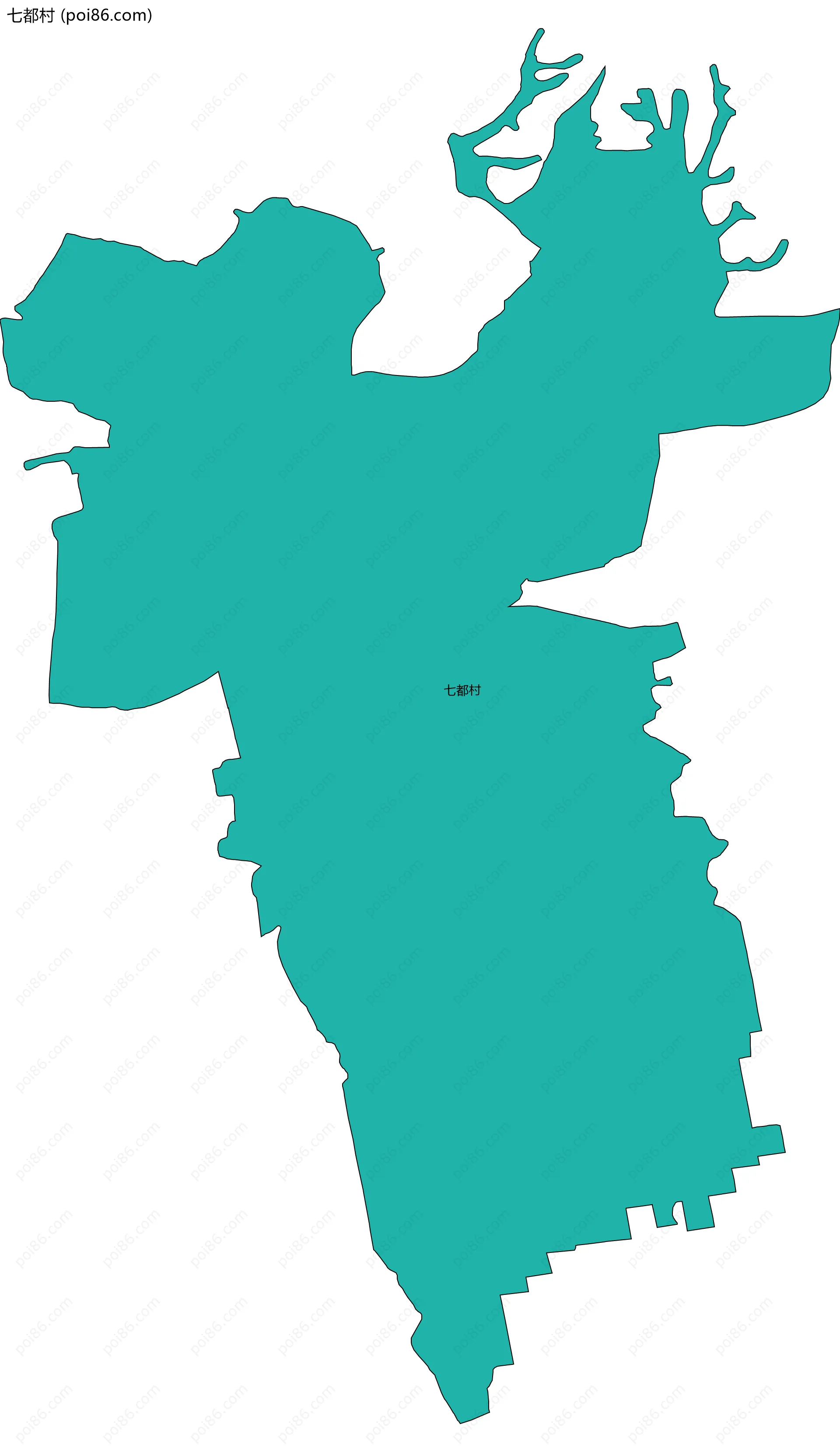 七都村边界地图
