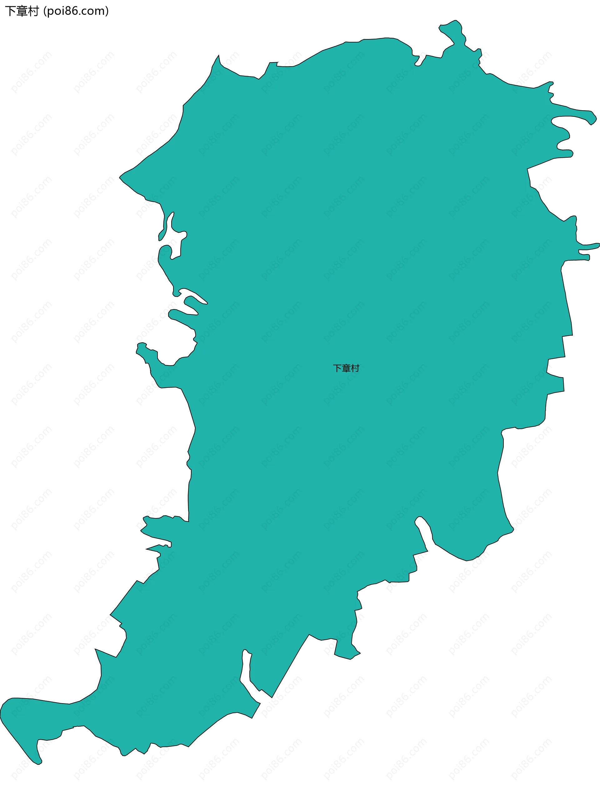 下章村边界地图