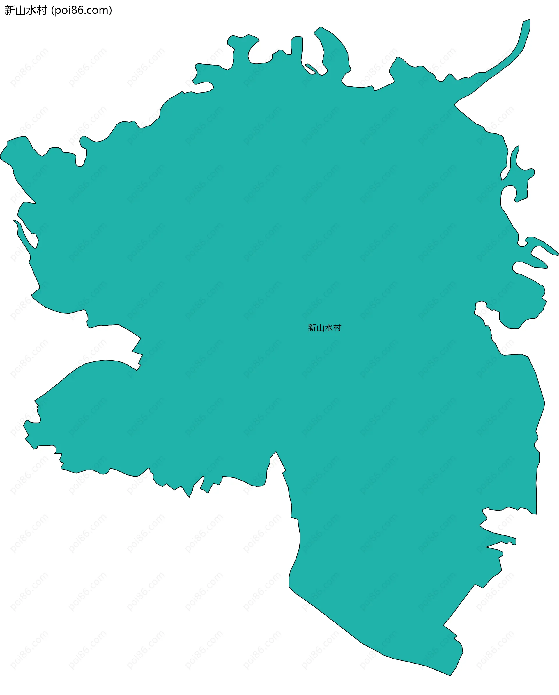 新山水村边界地图