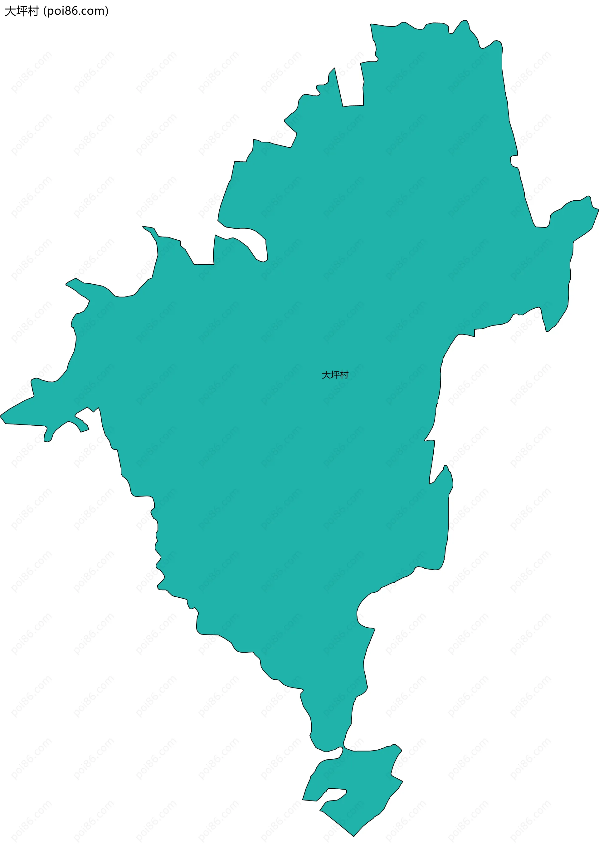 大坪村边界地图