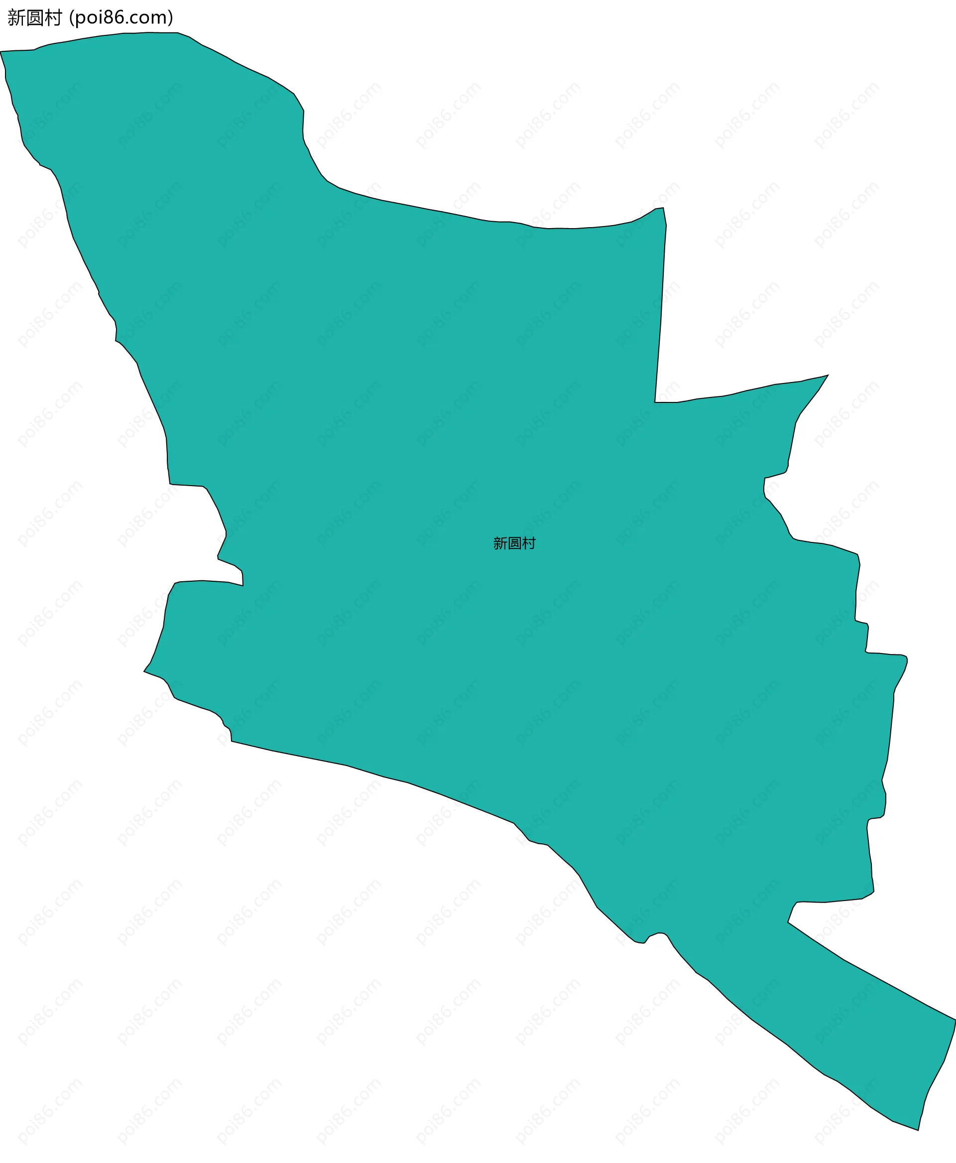 新圆村边界地图