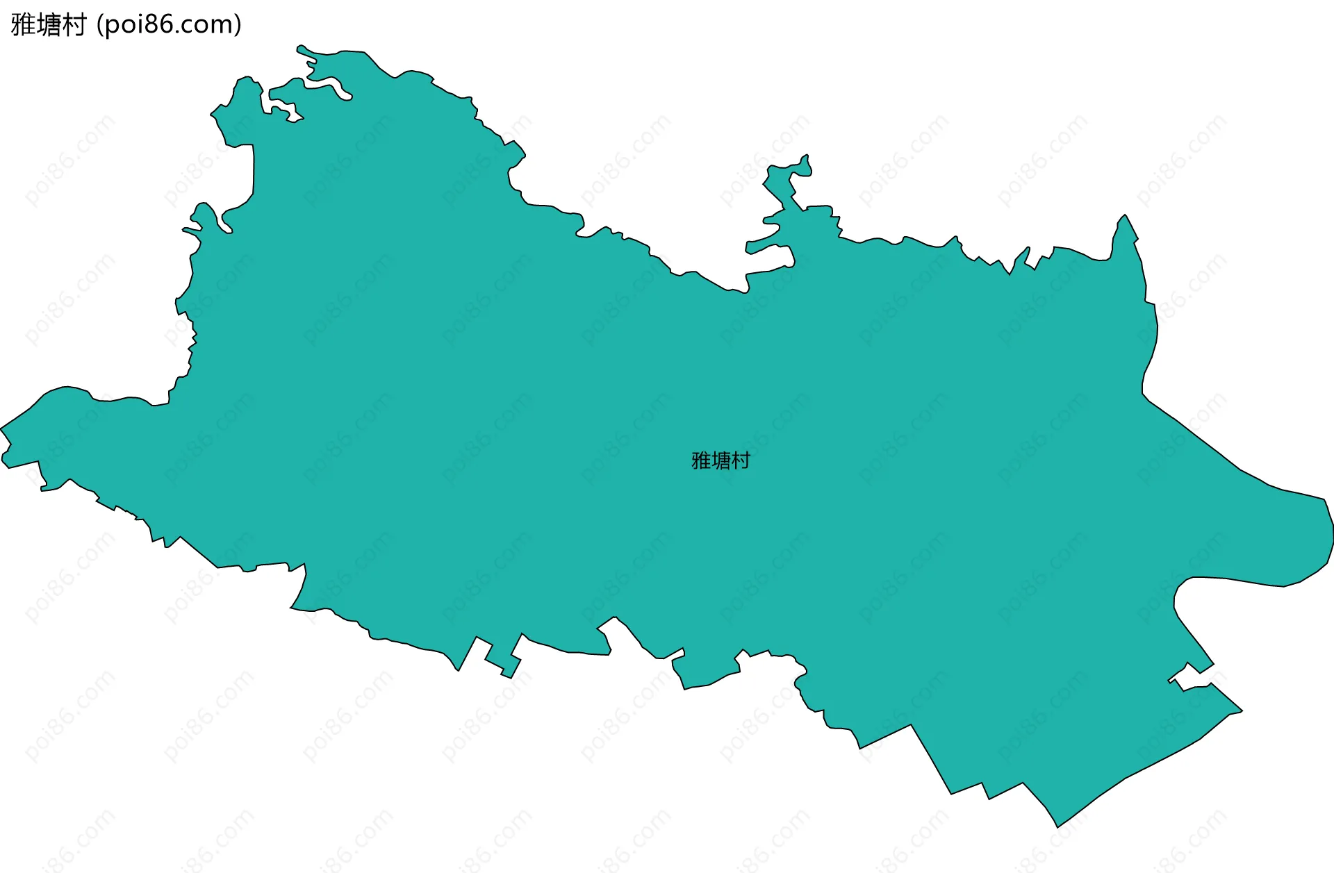 雅塘村边界地图