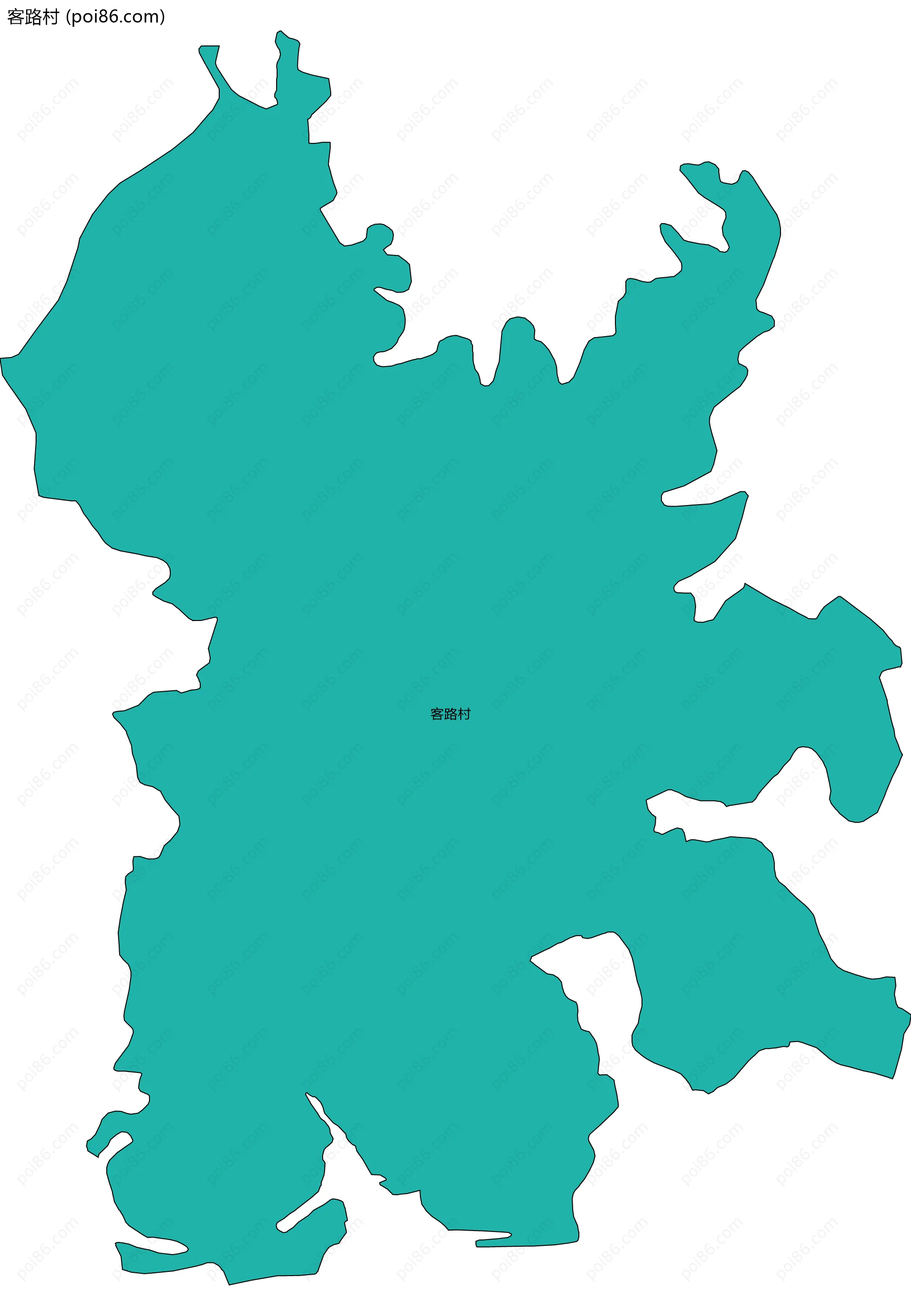 客路村边界地图