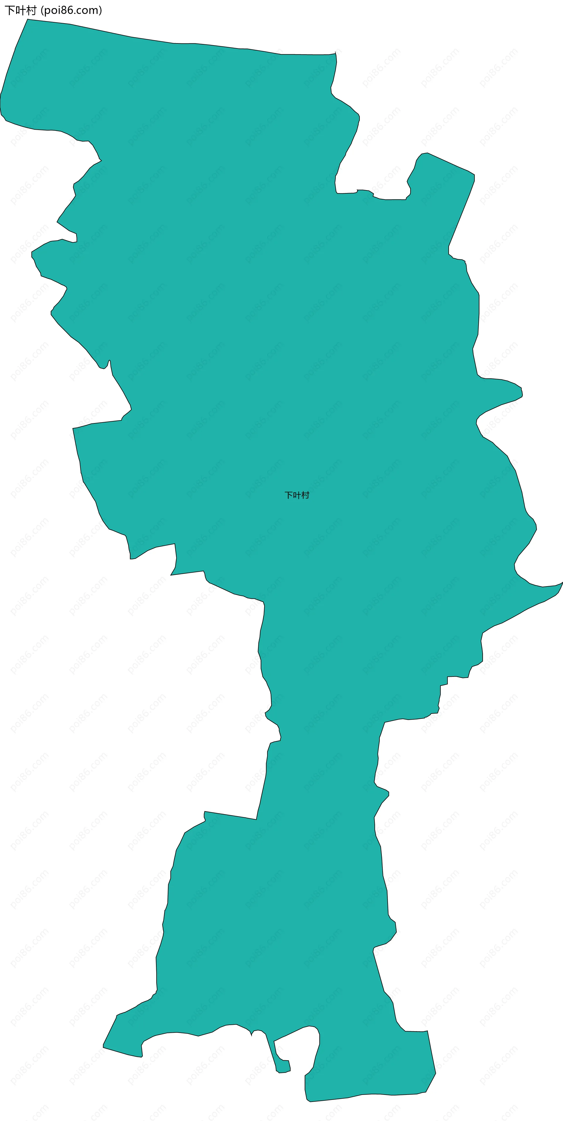 下叶村边界地图