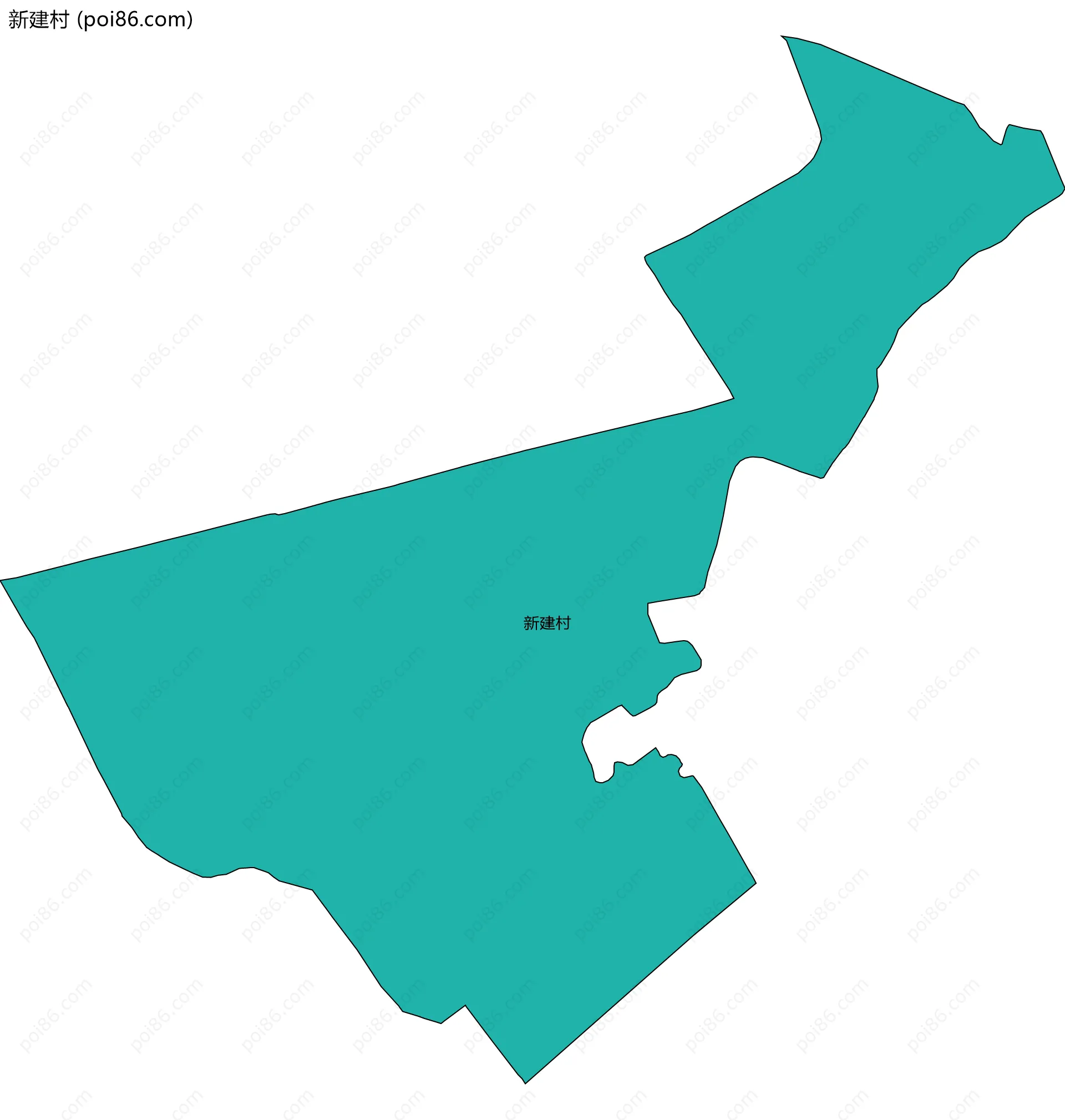 新建村边界地图