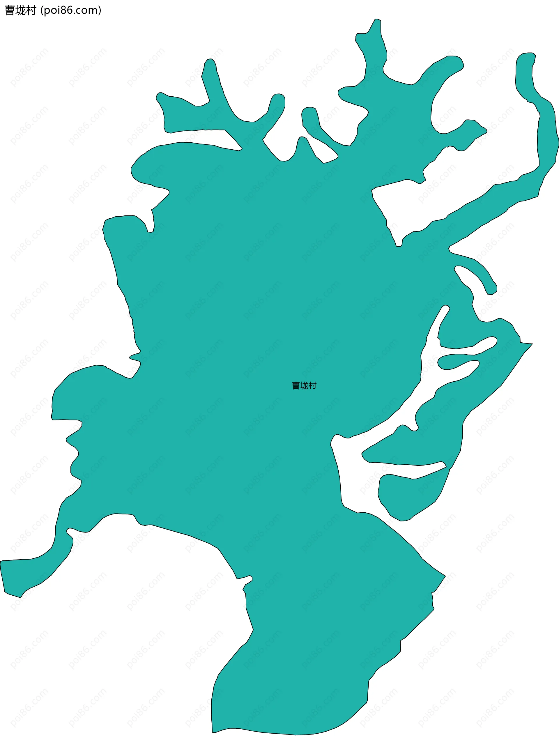 曹垅村边界地图