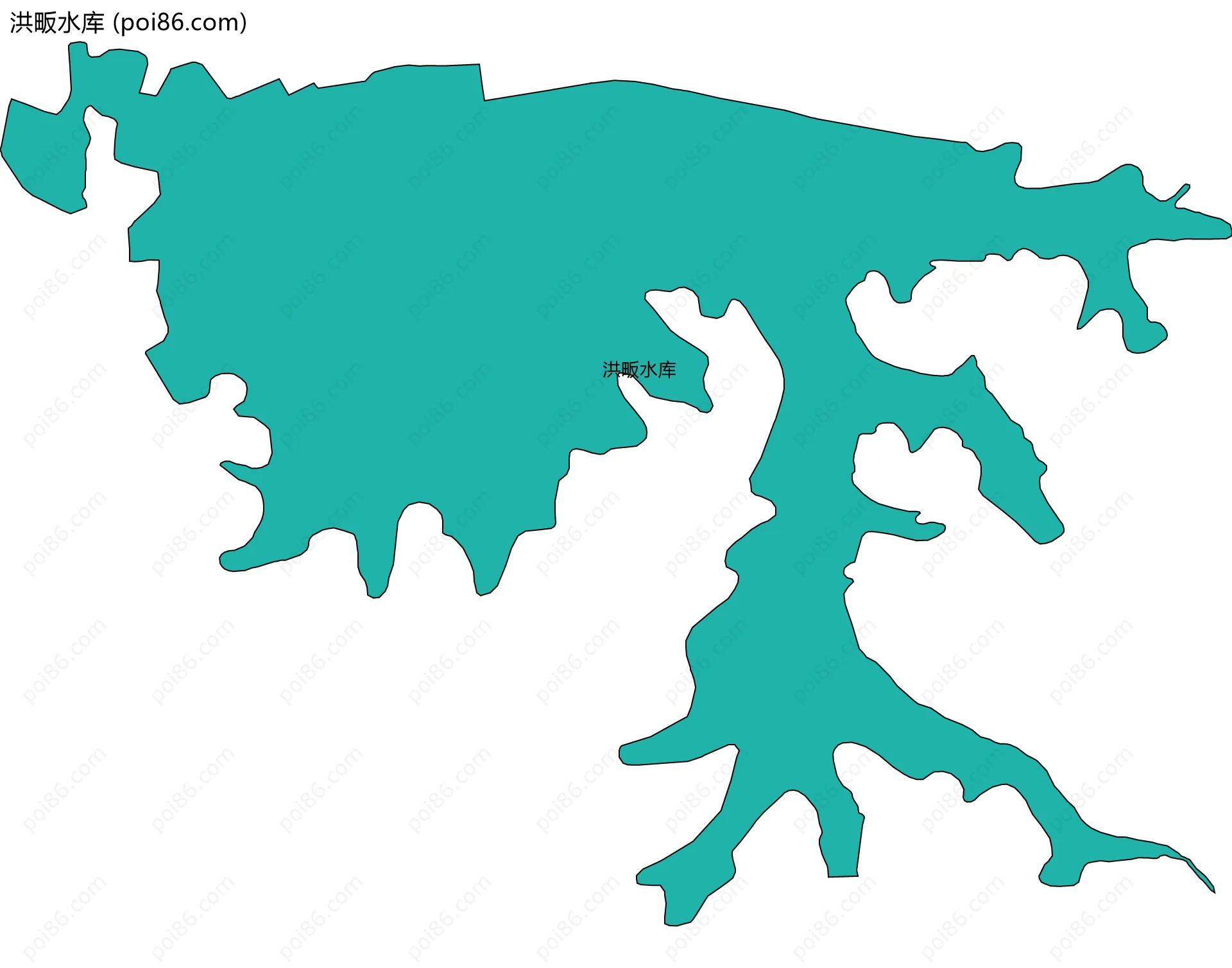 洪畈水库边界地图