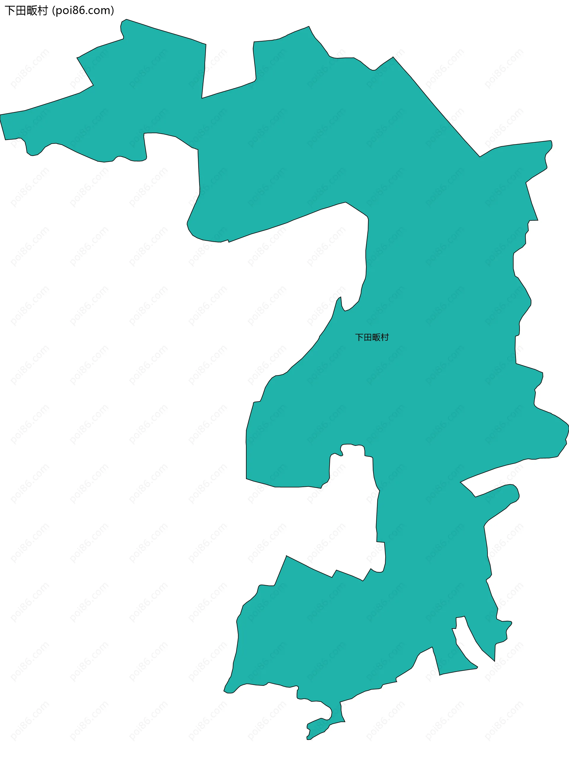 下田畈村边界地图