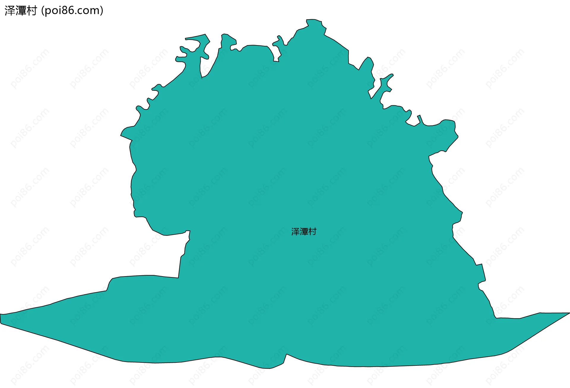 泽潭村边界地图
