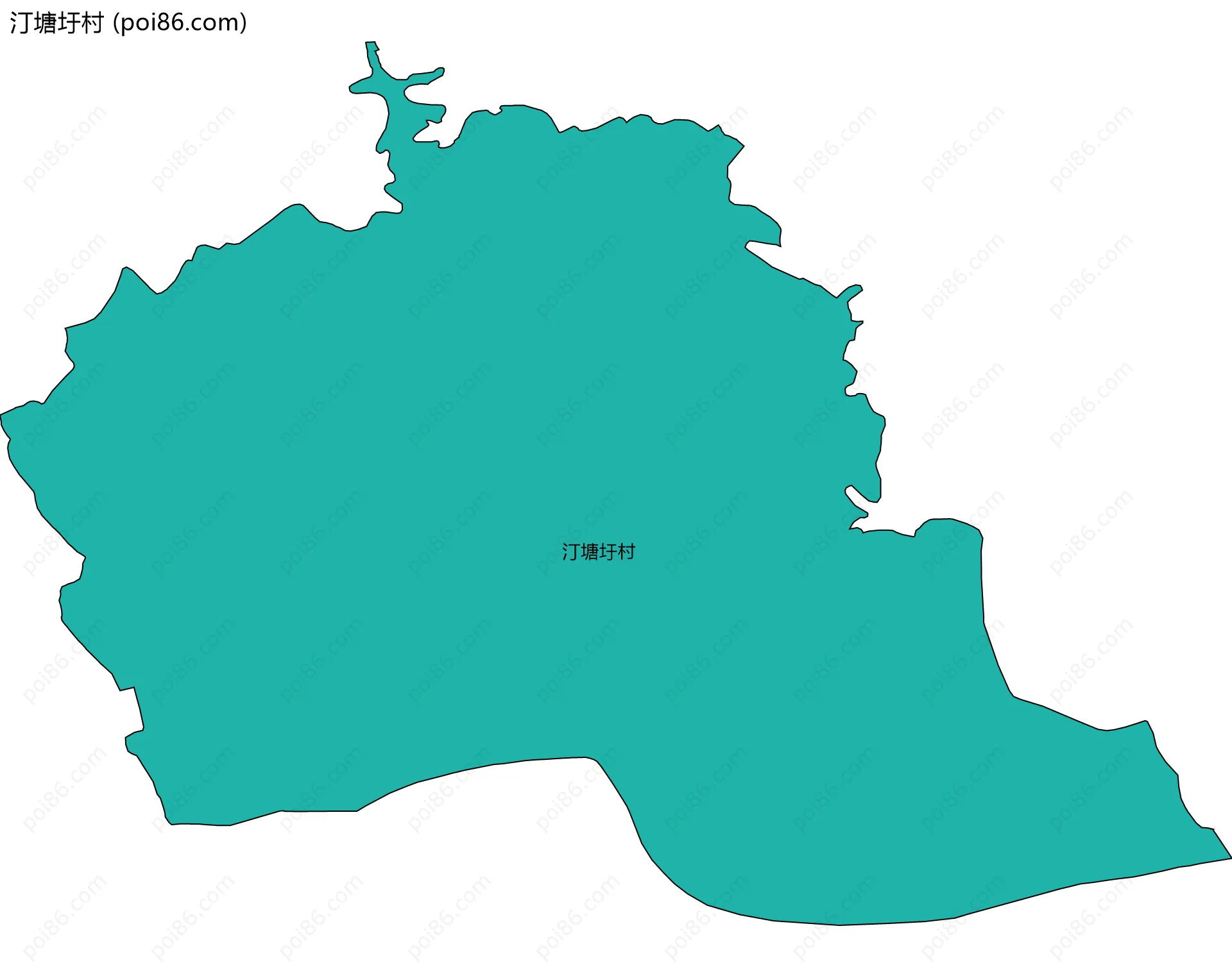 汀塘圩村边界地图